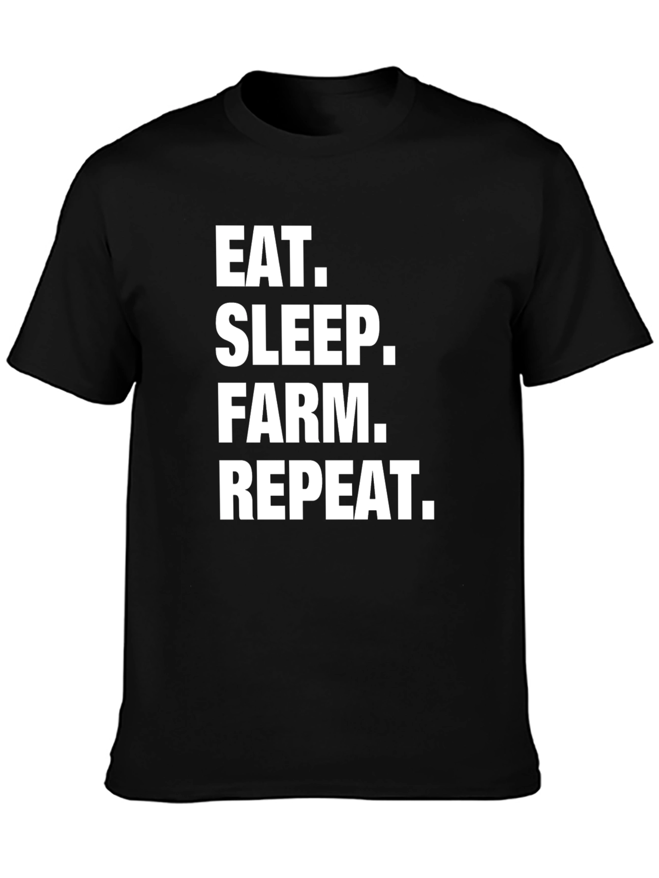 Black Eat Sleep Farm Repeat T-Shirt view 3