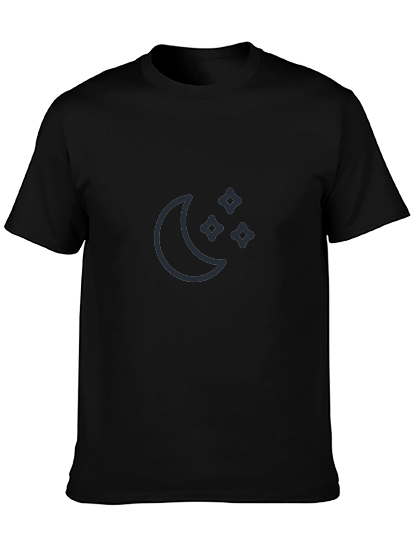 Black Moon & Stars Graphic Tee - Black view 3