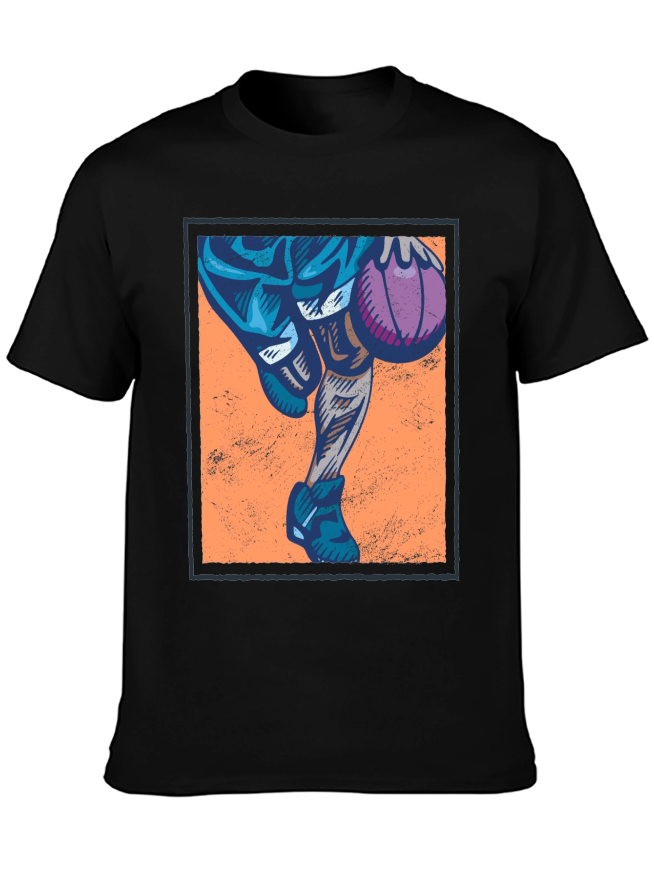 Black Basketball Graphic T-Shirt - Black view 3