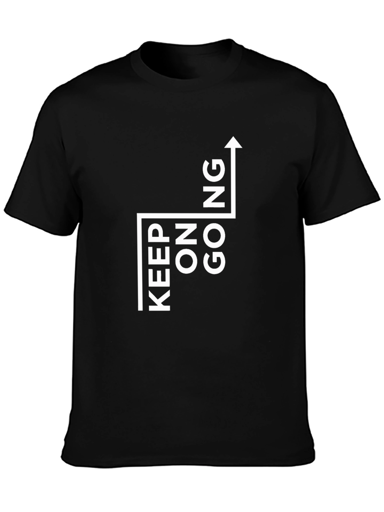 Black Keep On Going Graphic Tee - Black view 3
