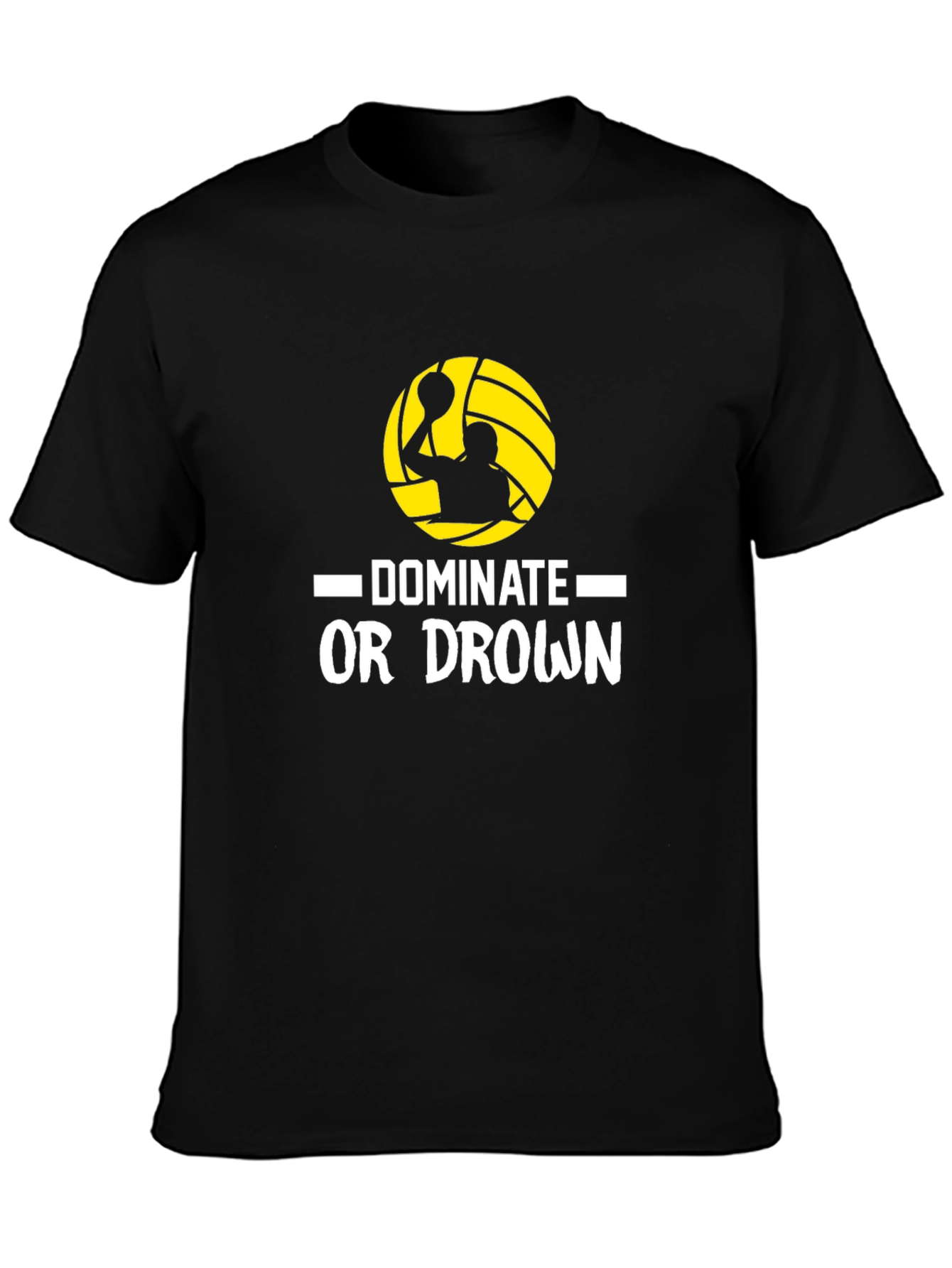 Black Dominate or Drown Black T-Shirt view 3
