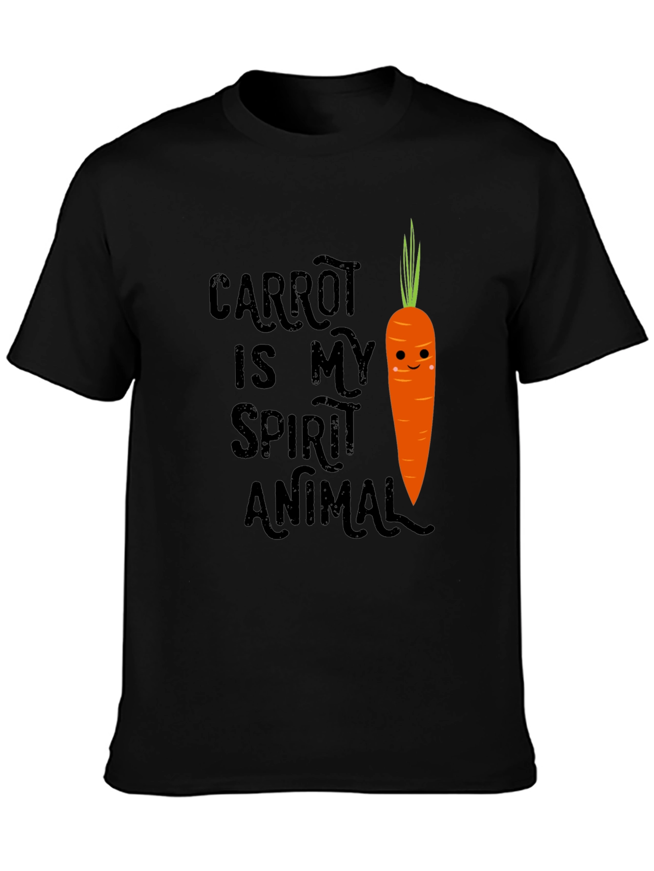 Black Carrot Spirit Animal Graphic Tee - Funny Vegan T-Shirt view 3