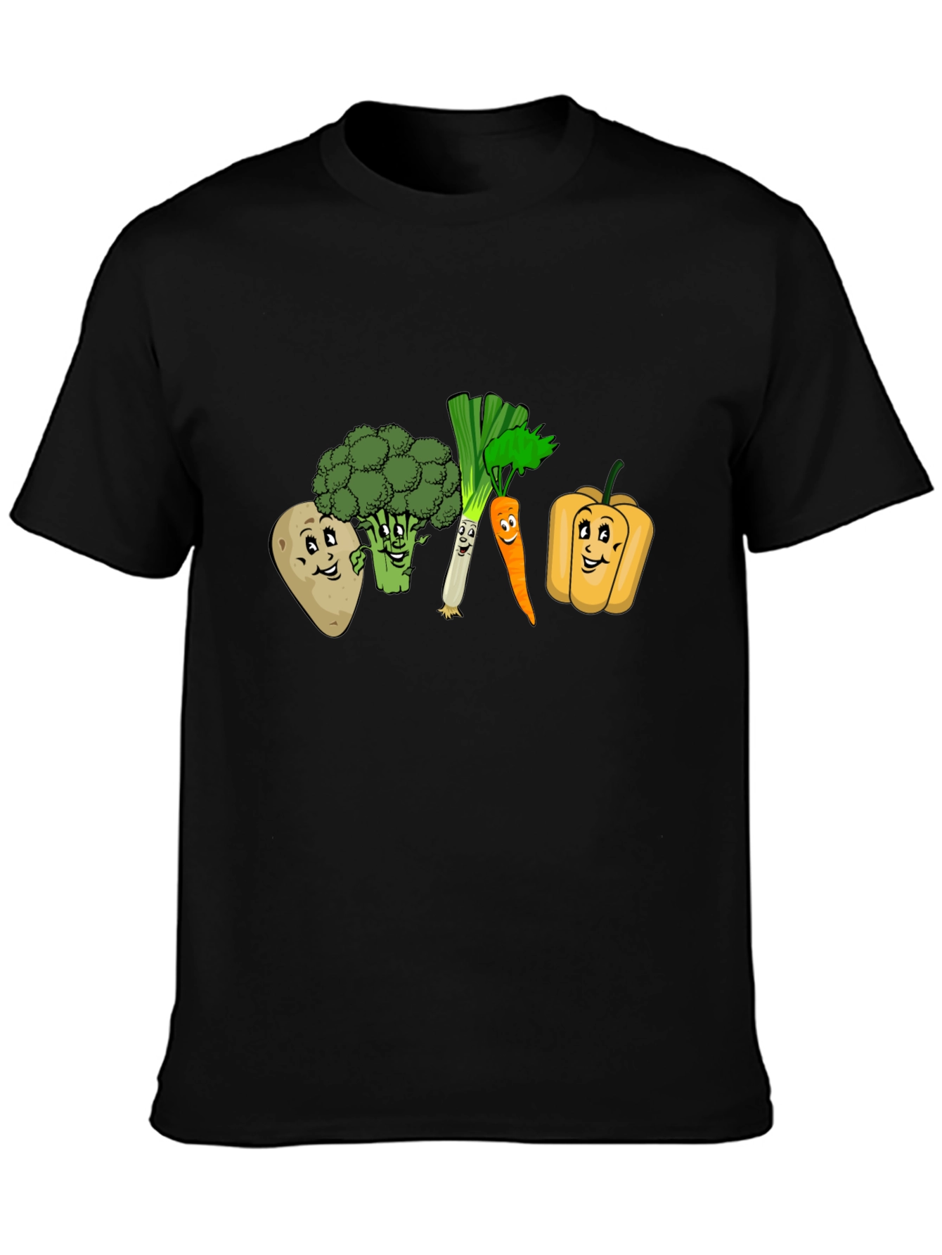 Black Veggie Crew T-Shirt view 3