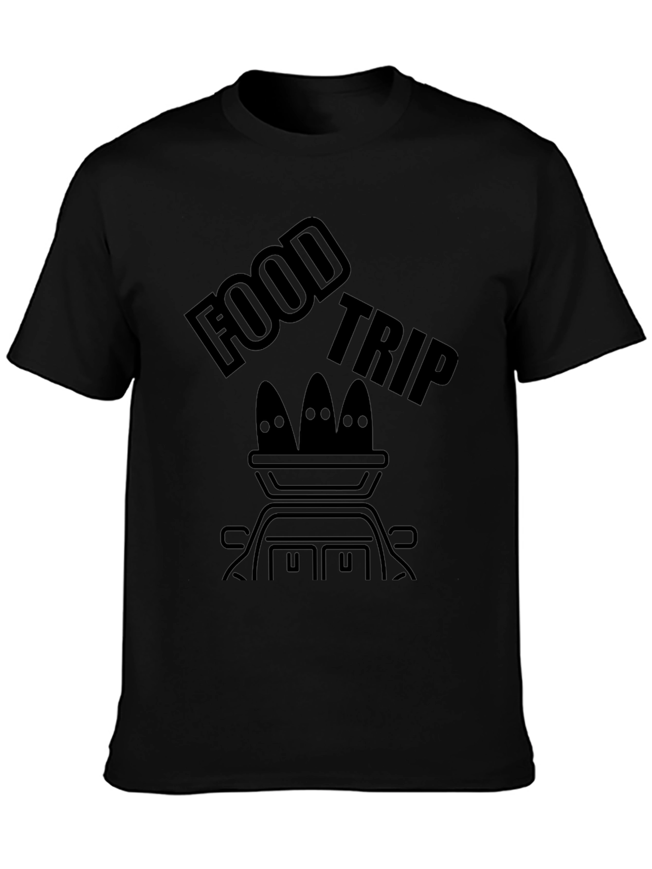 Black Food Trip Graphic T-Shirt view 3