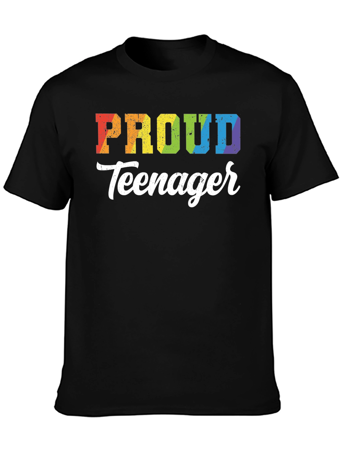 Proud Teenager Rainbow Graphic T-Shirt - 3