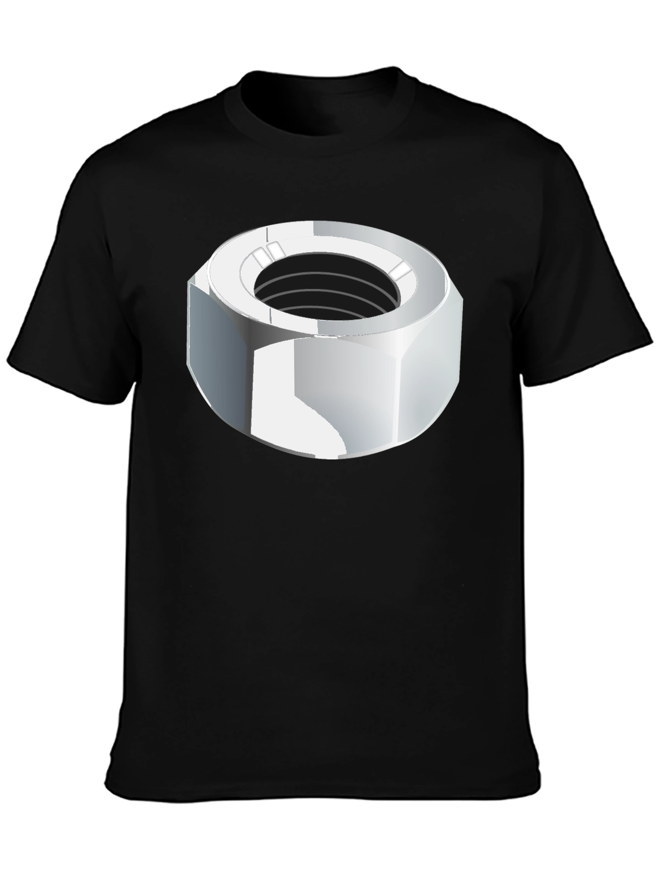 Black Nut Graphic T-Shirt - Black Cotton Tee view 3