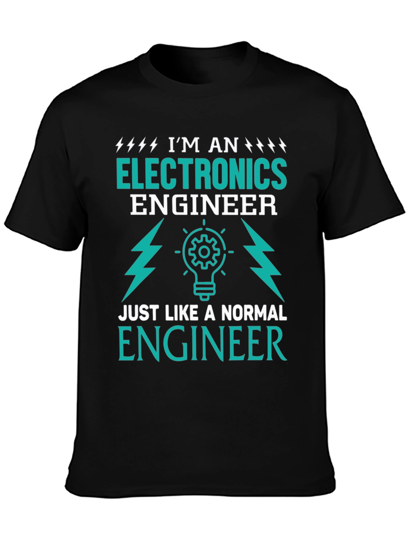 Black Electronics Engineer T-Shirt - Funny Gift for Engineers view 3