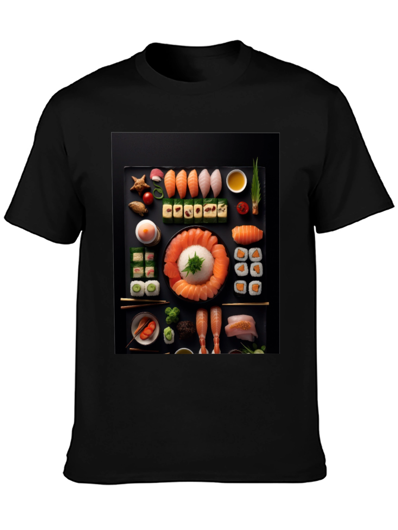 Black Sushi Graphic Tee - Foodie Fashion view 3