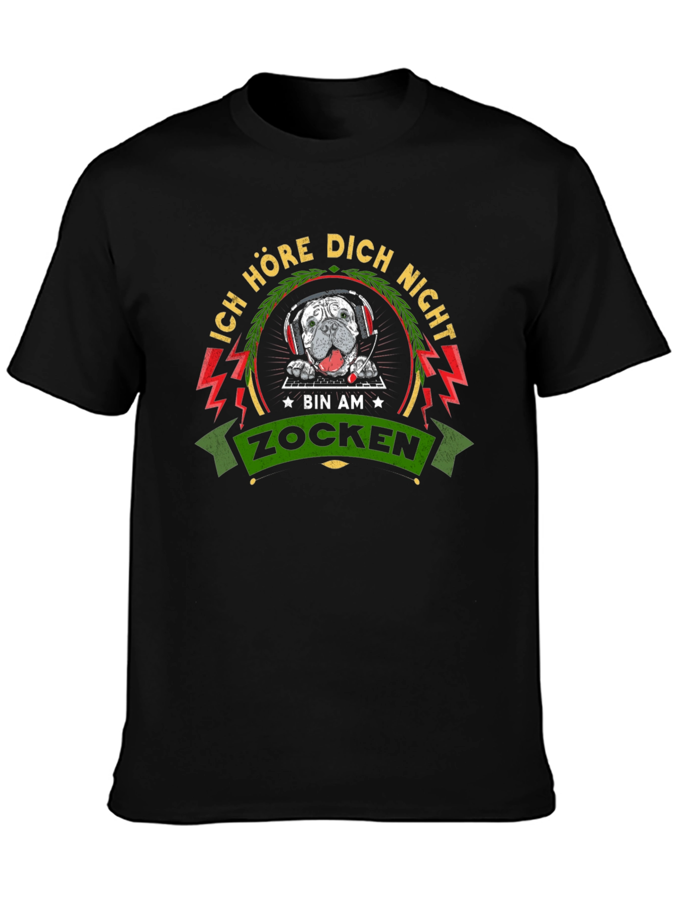 Black Ich Hore Dich Nicht T-Shirt view 3