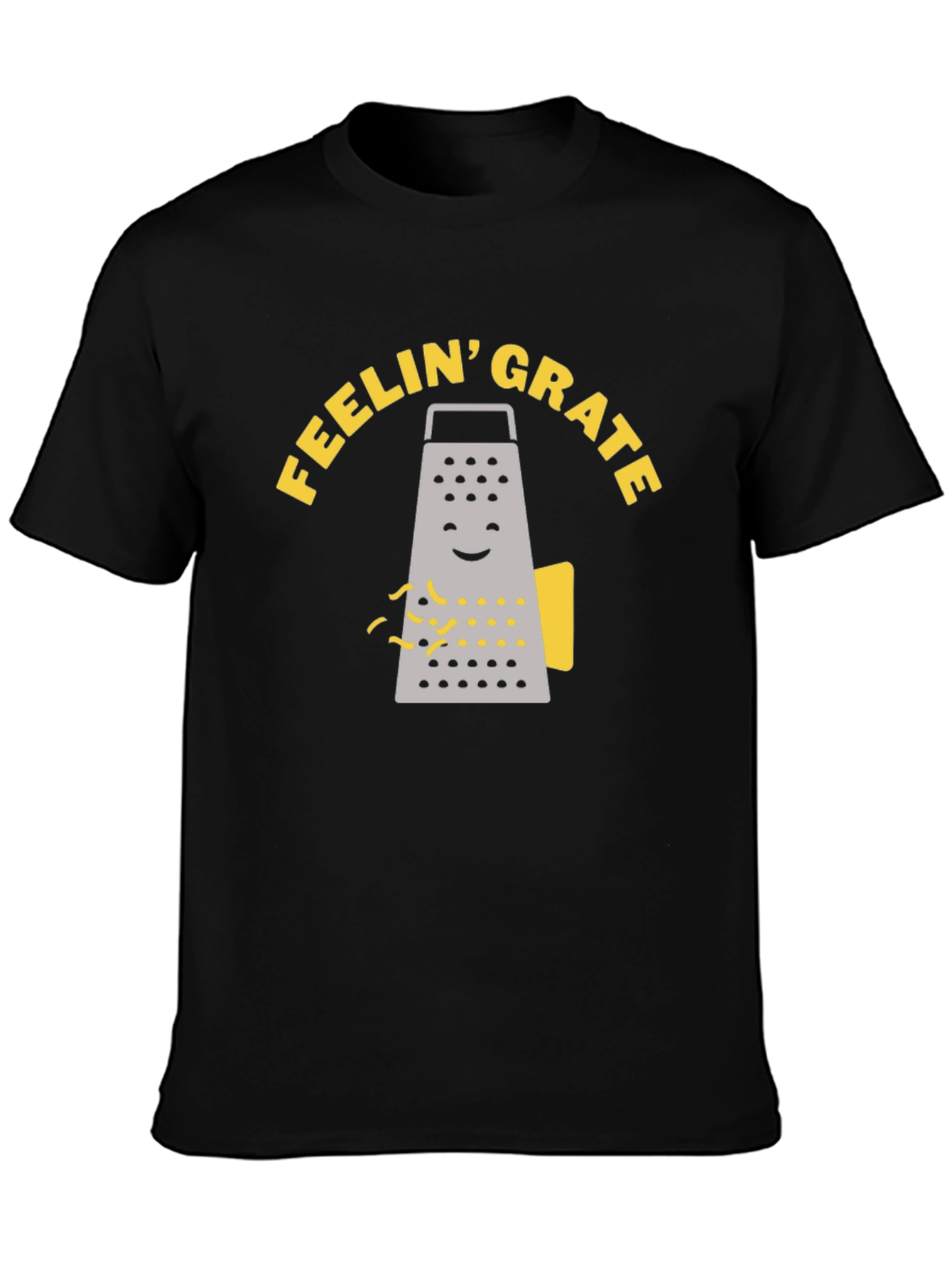 Black Feelin' Grate T-Shirt - Funny Grater Graphic Tee view 3