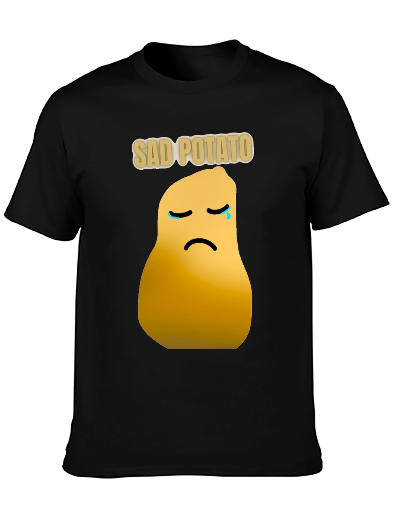 Black Sad Potato Graphic T-Shirt - Unisex Cotton Tee view 3