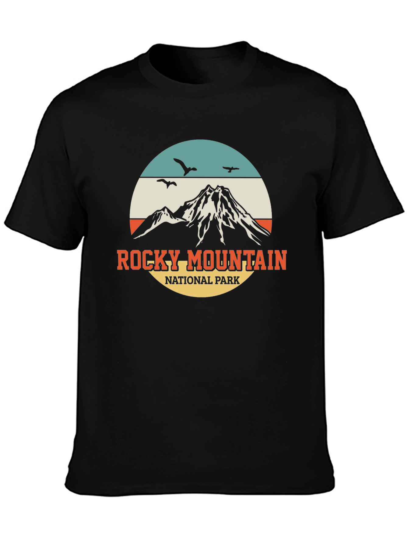 Black Rocky Mountain National Park Graphic T-Shirt view 3
