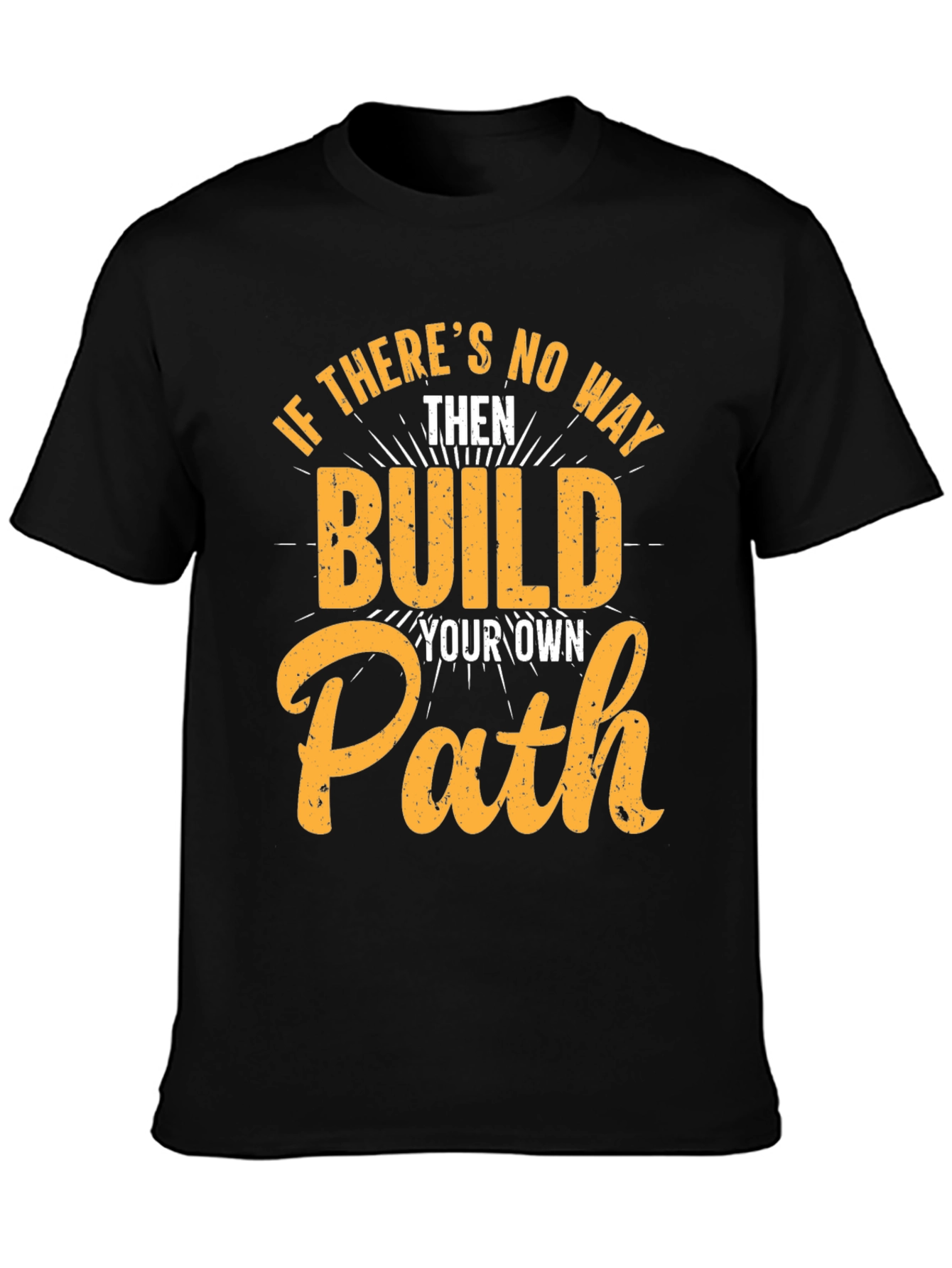 Black Build Your Own Path Graphic Tee view 3