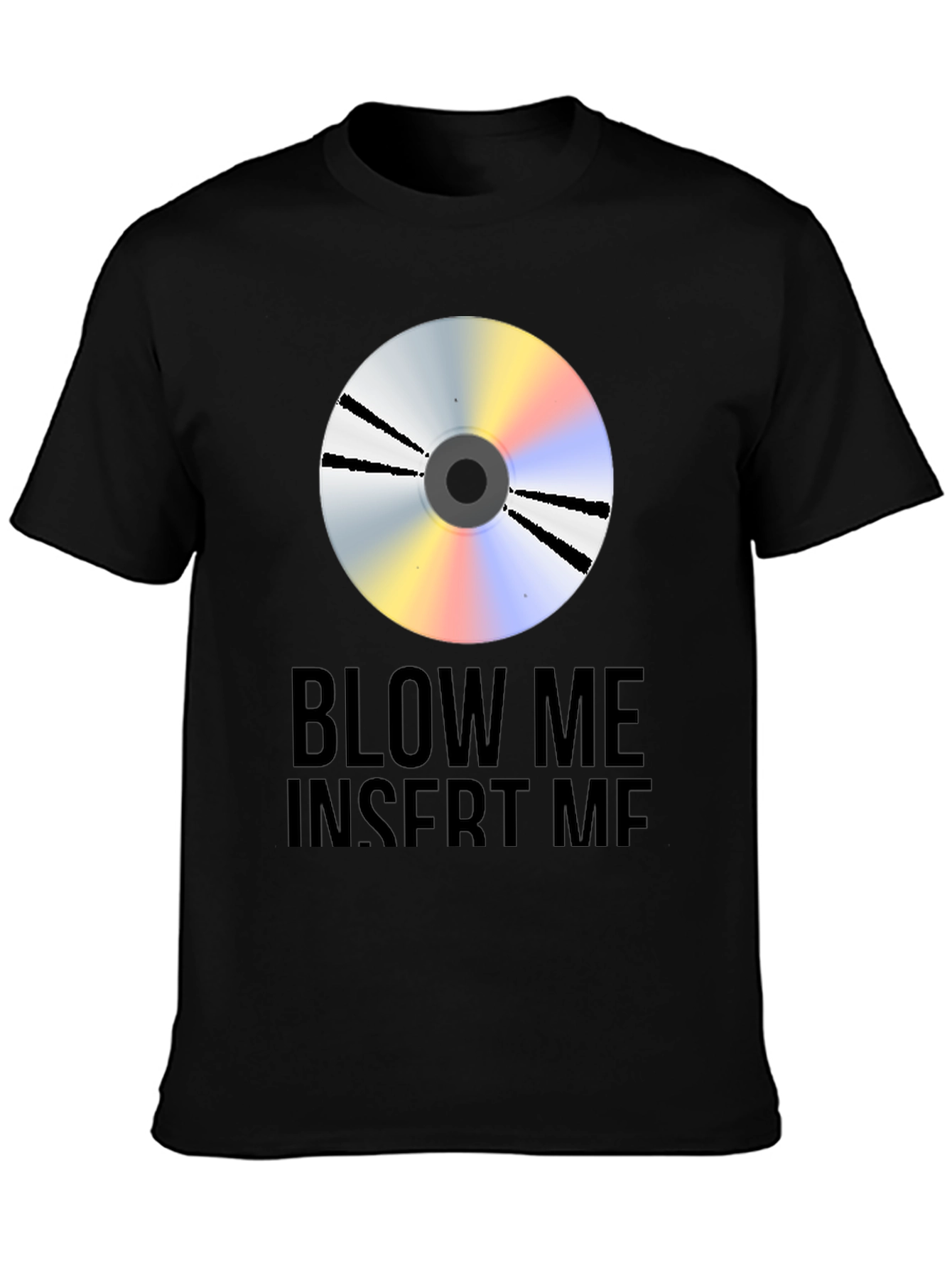 Black "Blow Me Insert Me" Graphic Tee view 3