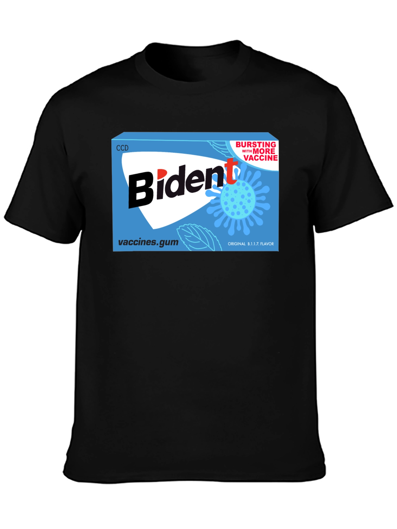Black Biden Gum T-Shirt - Political Satire Tee view 3