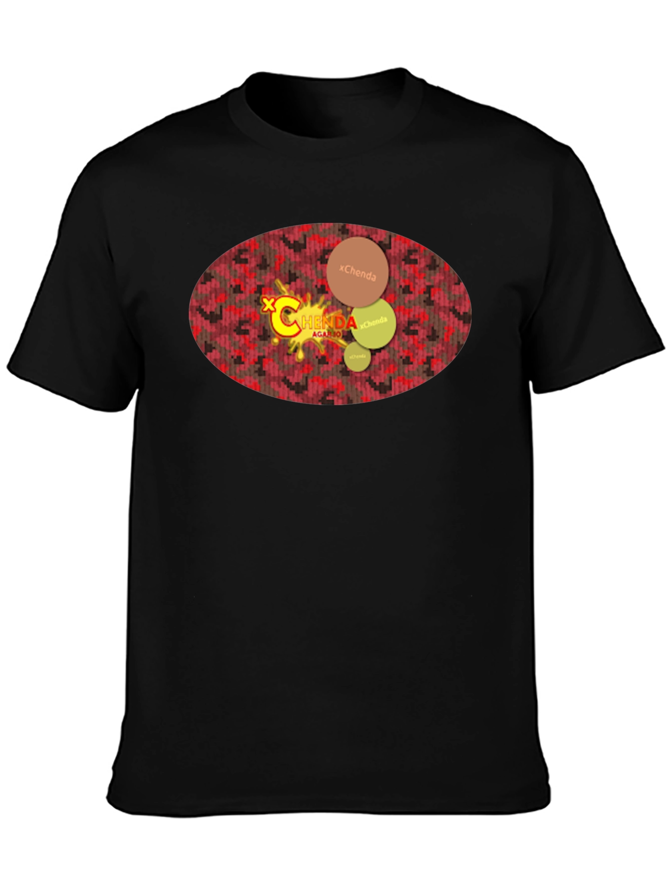 Black Unique Graphic Tee - Abstract Design - Black view 3