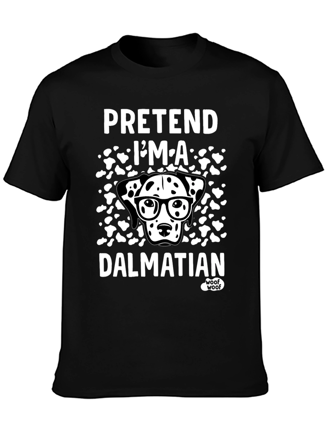 Black Pretend I'm a Dalmatian T-Shirt view 3