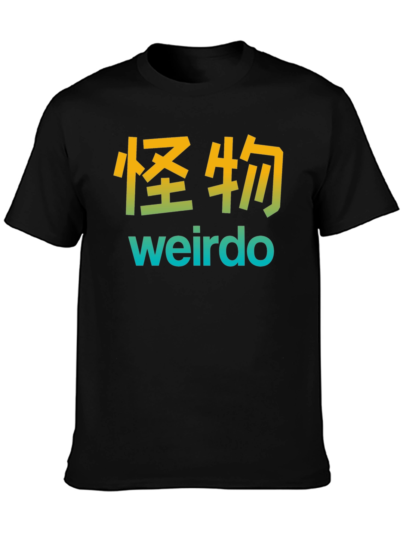 Black Weirdo Graphic T-Shirt view 3
