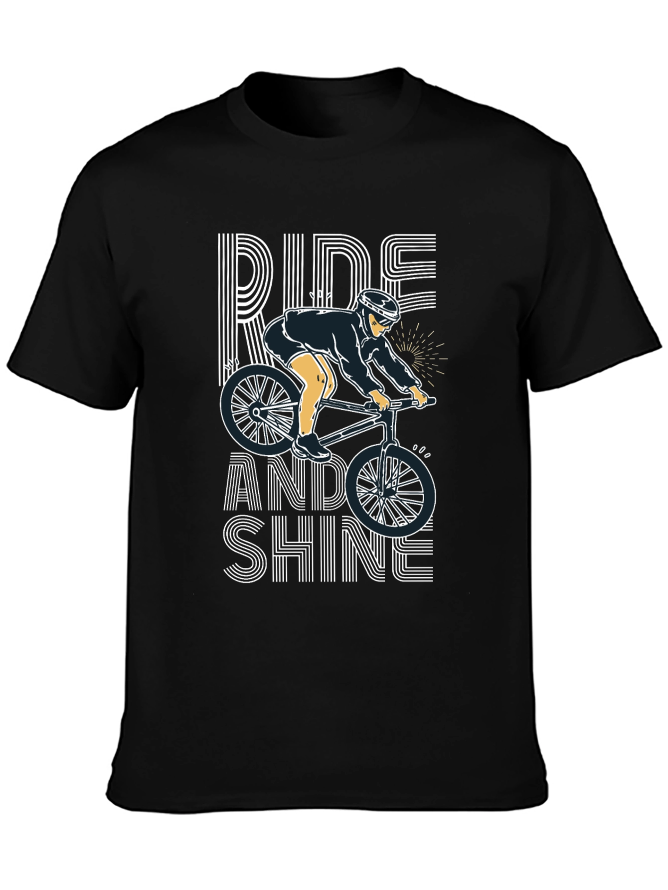 Black Ride and Shine Graphic Tee view 3