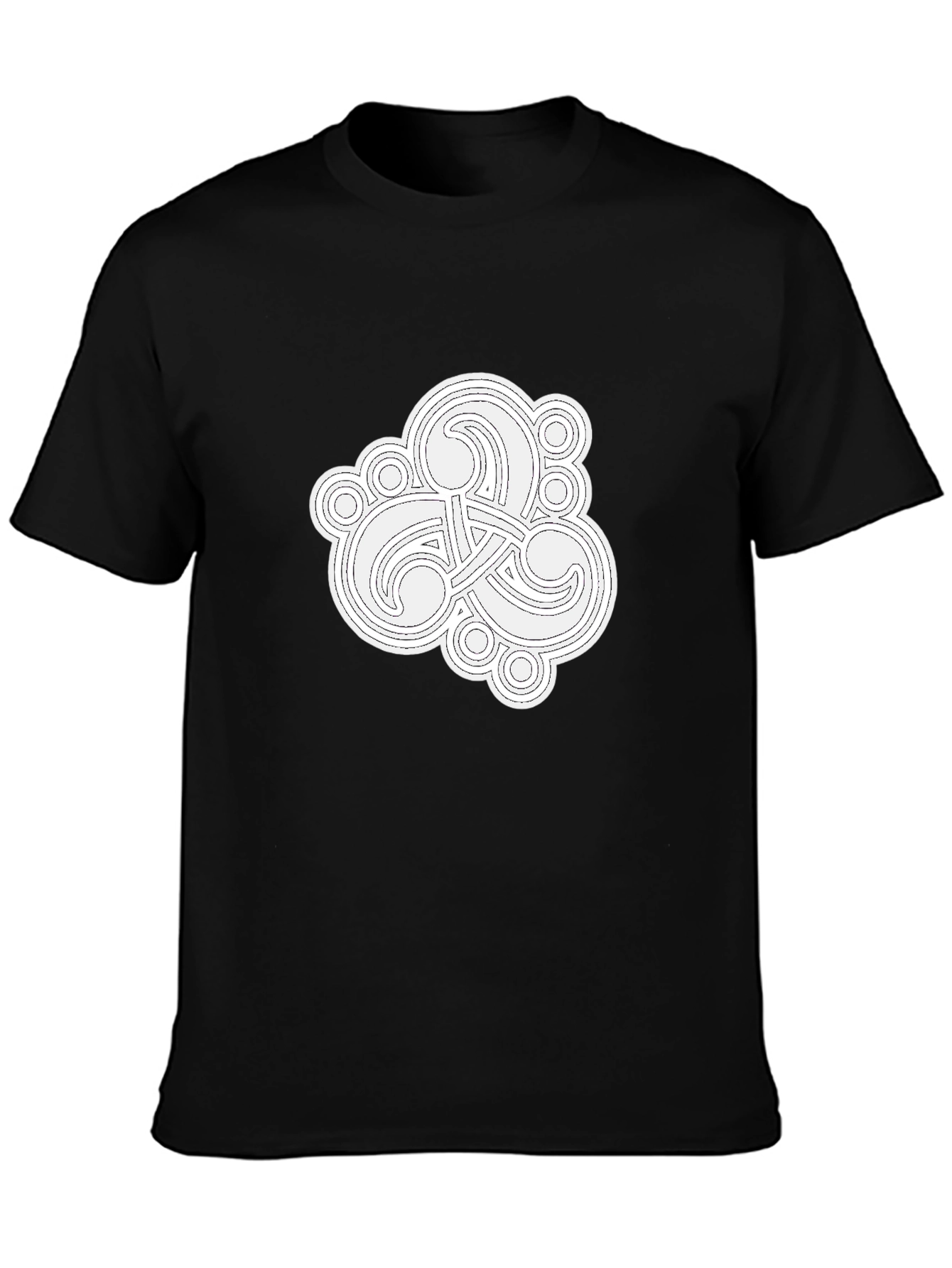 Black Celtic Knot Graphic Black T-Shirt view 3