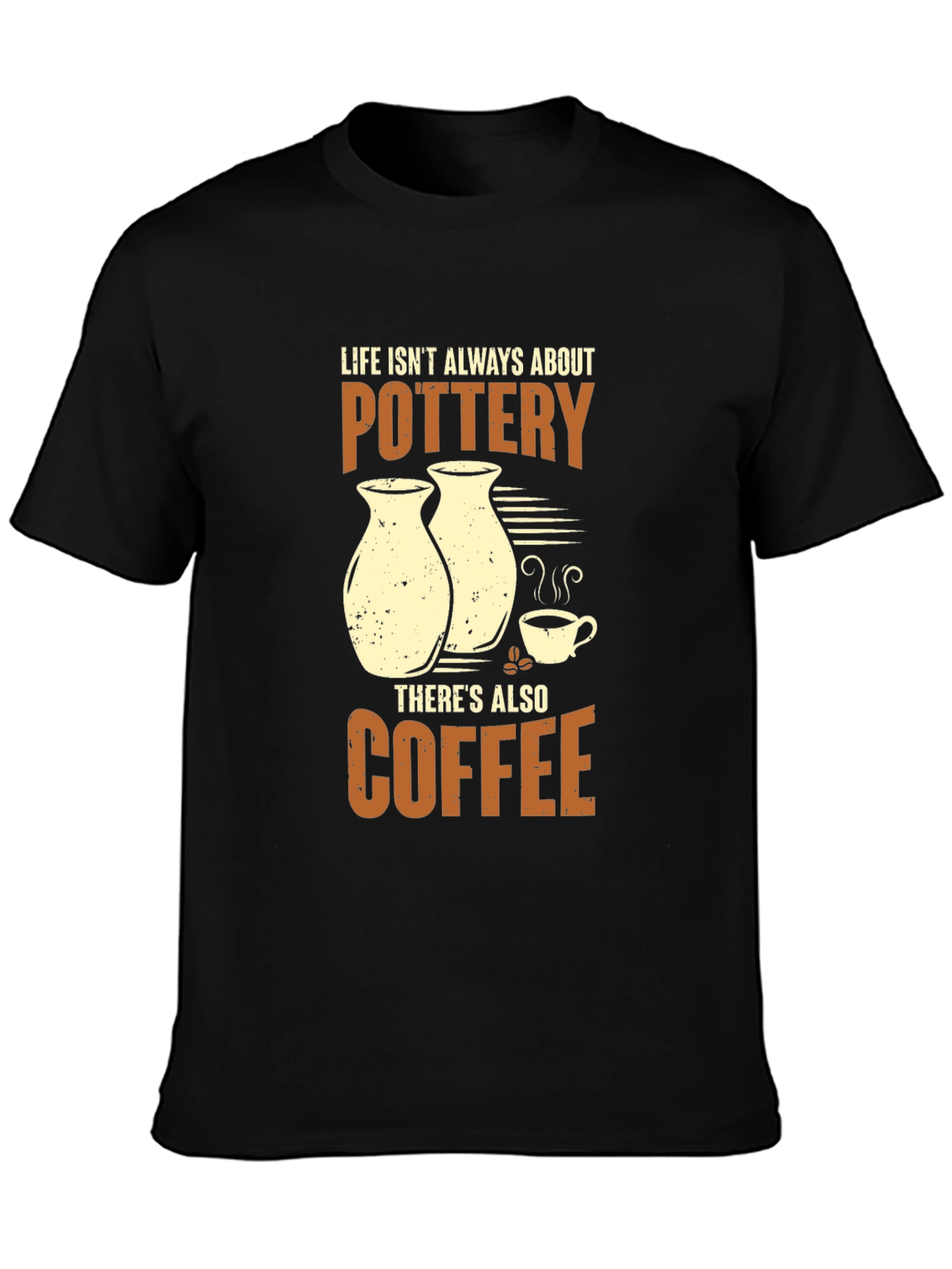 Black Pottery & Coffee Graphic Tee - Hobbyist Apparel view 3