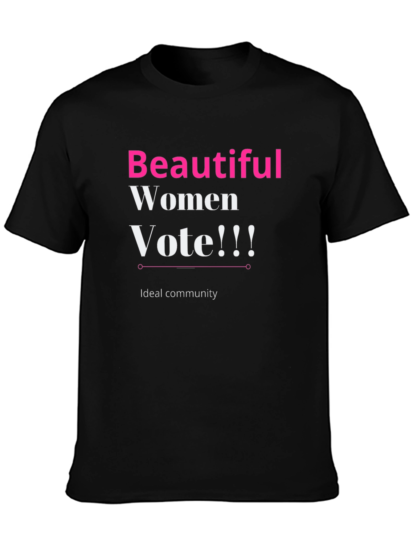 Black Beautiful Women Vote T-Shirt view 3
