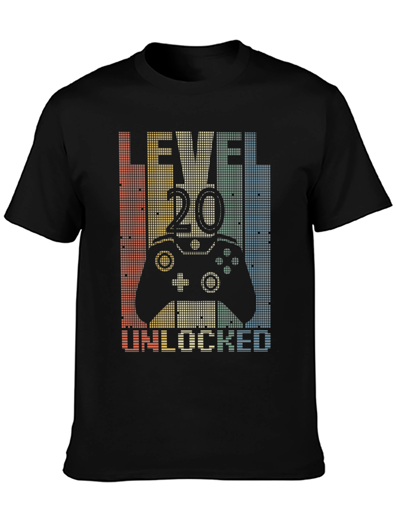 Black Level 20 Unlocked Gamer T-Shirt view 3