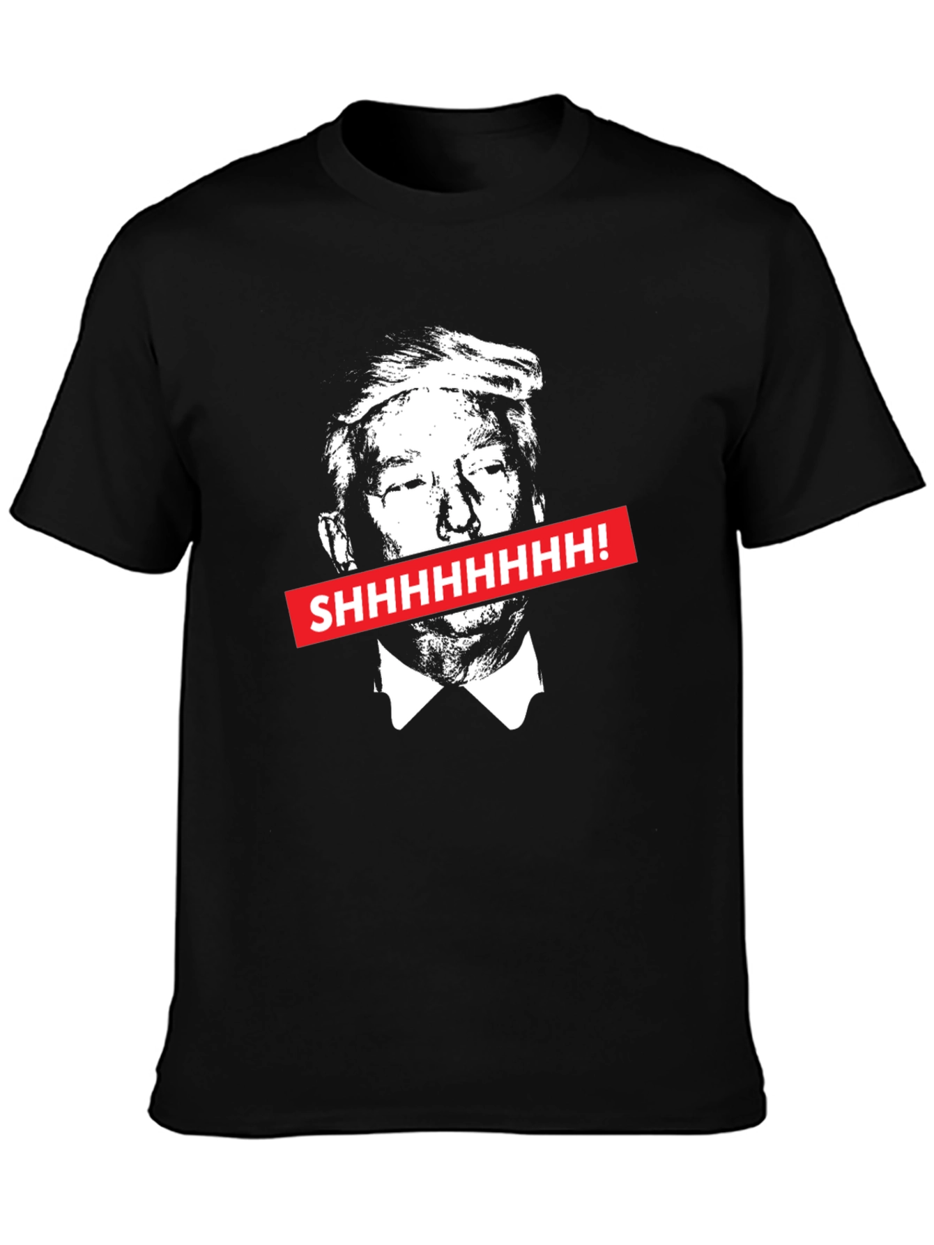 Black Trump SHHHHHH! Graphic Tee view 3