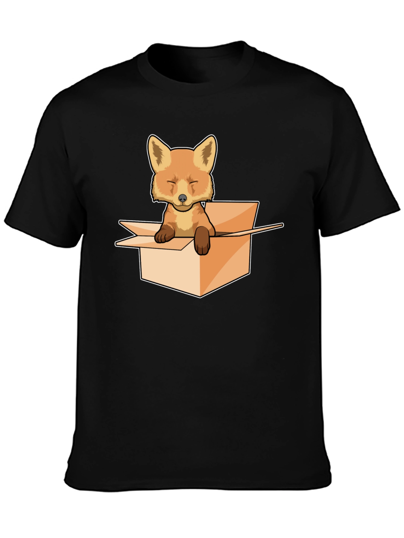 Black Fox in a Box Graphic Tee view 3