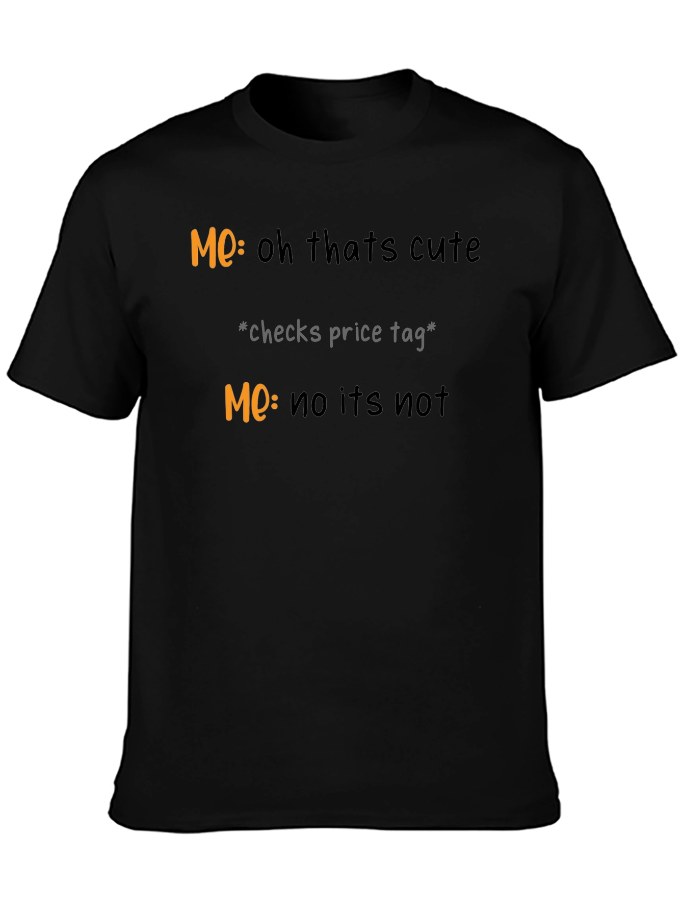 Black Funny Sarcastic Graphic T-Shirt view 3