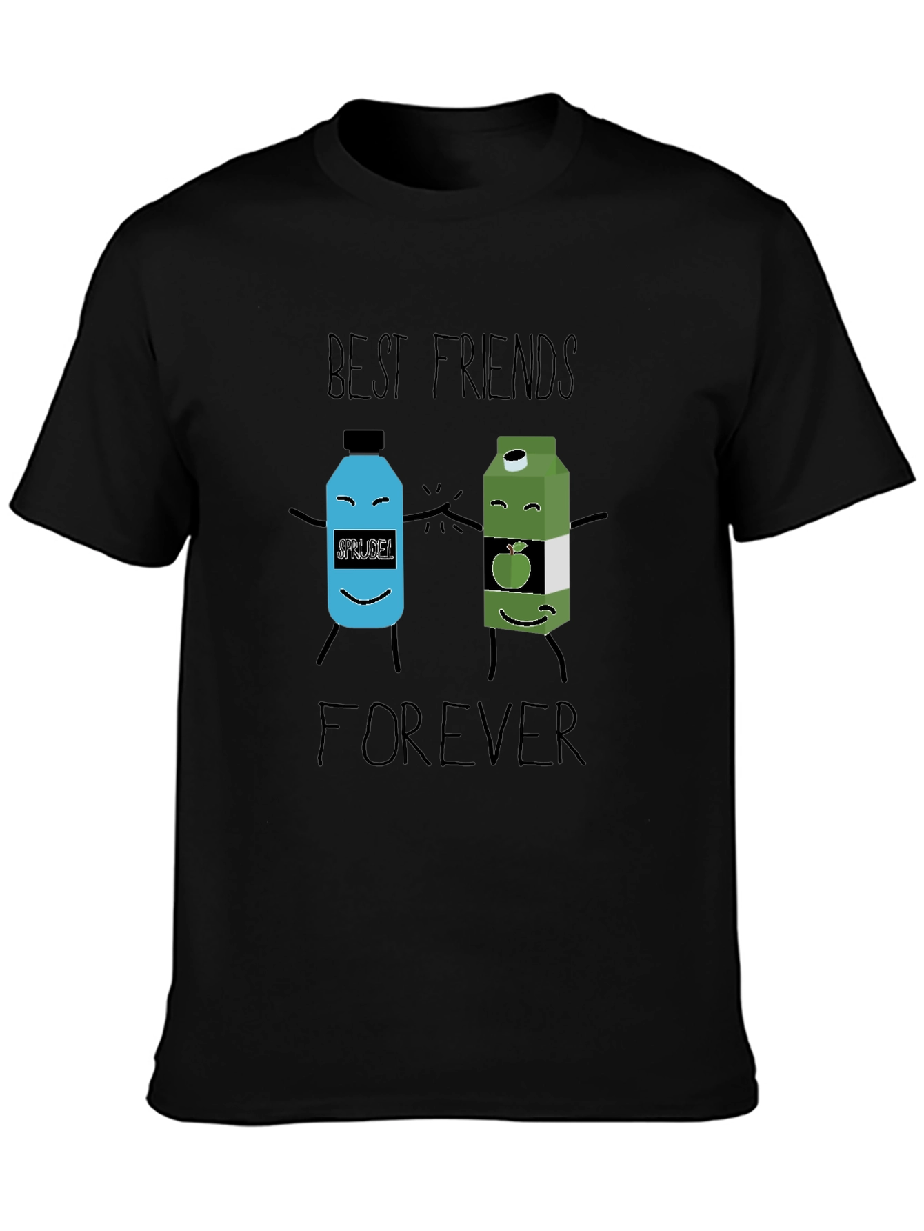 Black Best Friends Forever T-Shirt view 3