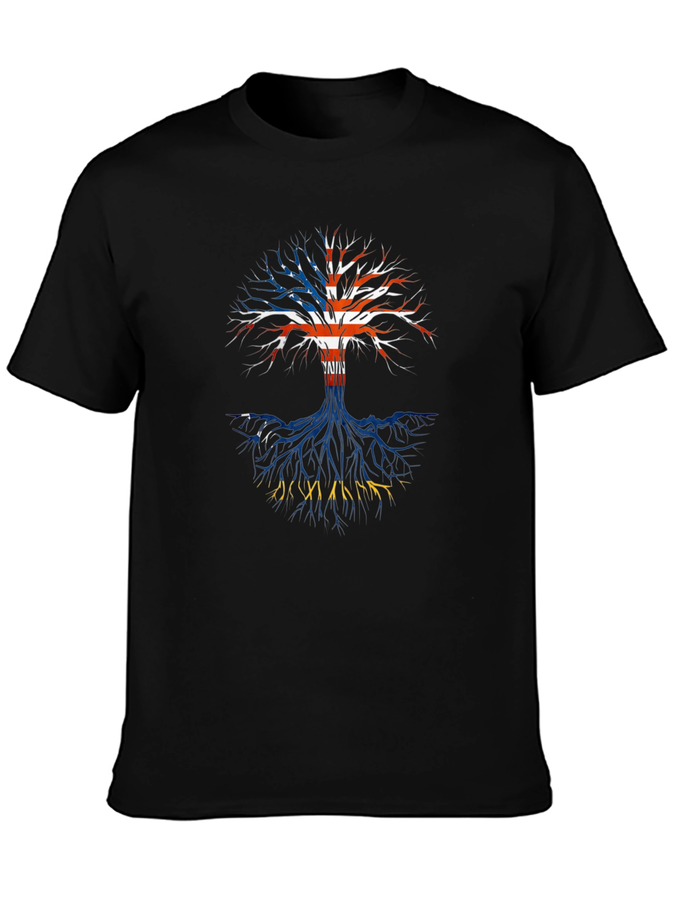 Black Patriotic Tree Graphic Tee view 3