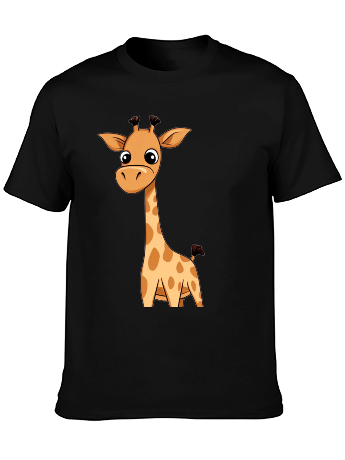 Black Giraffe Graphic Print T-Shirt view 3