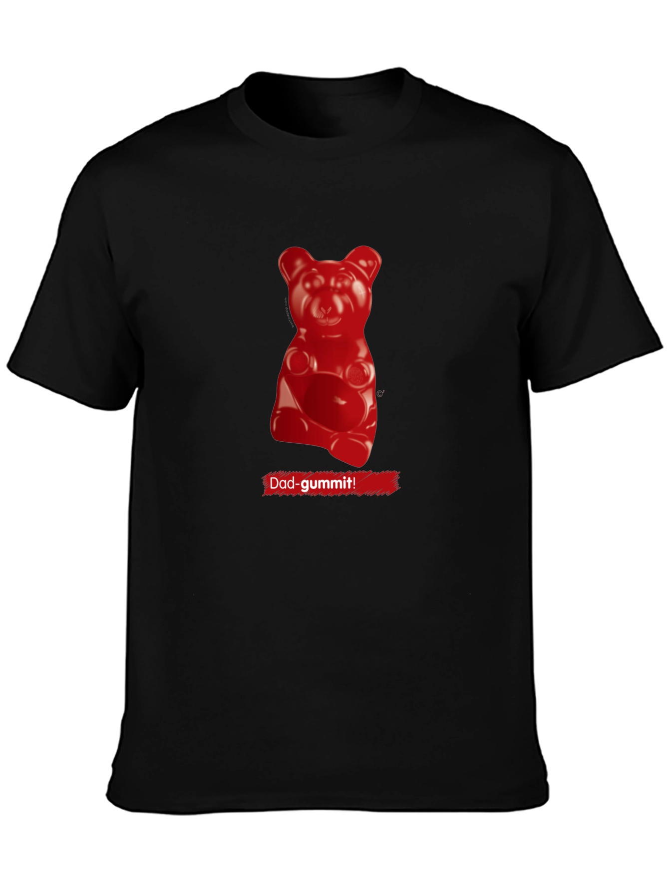 Black Dad-gummit Gummy Bear T-Shirt view 3