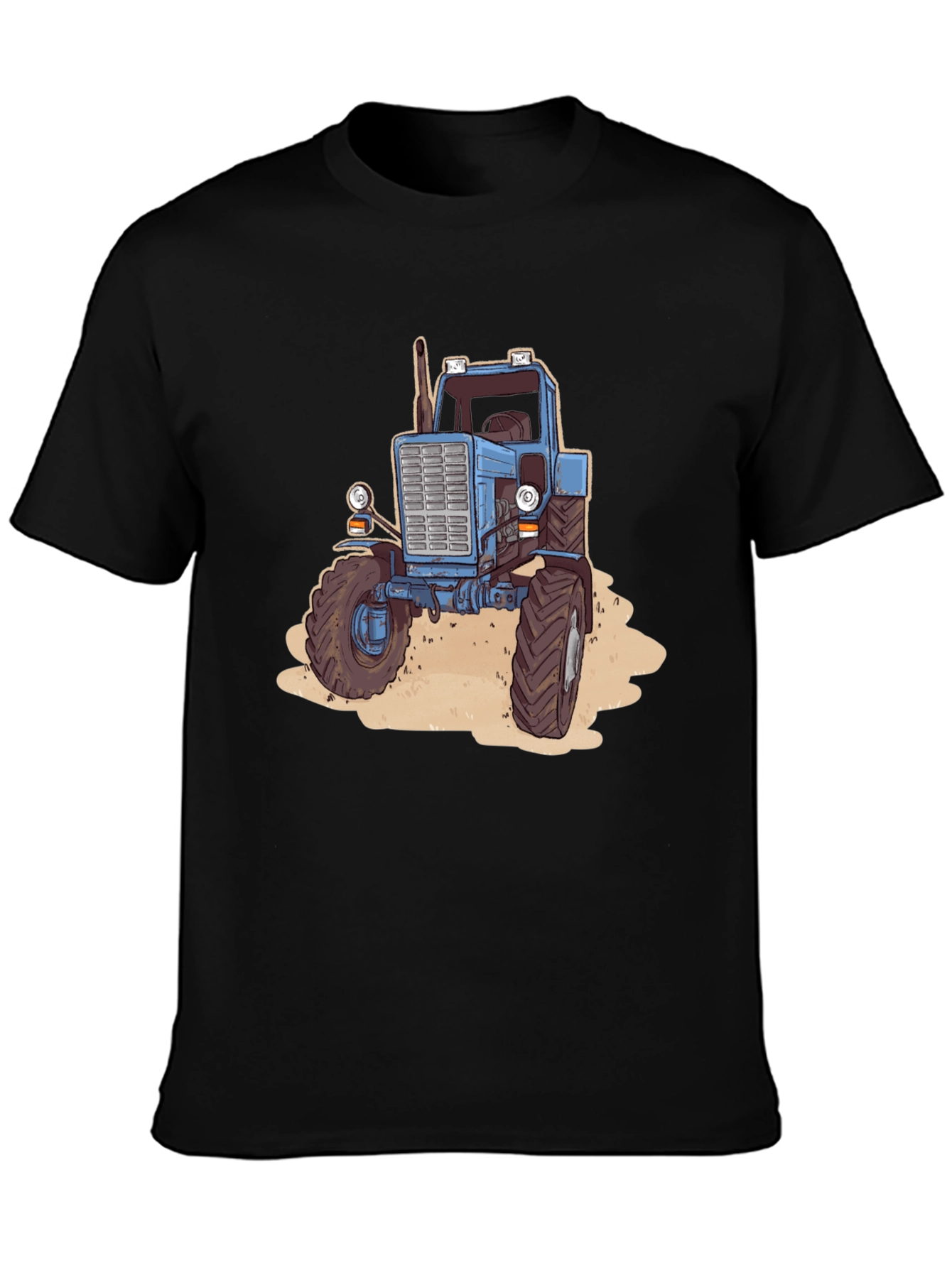 Tractor Graphic Tee - Black Cotton Blend - 3