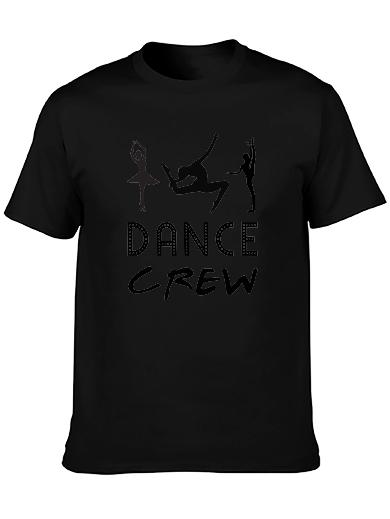 Black Dance Crew Graphic Tee - Black view 3