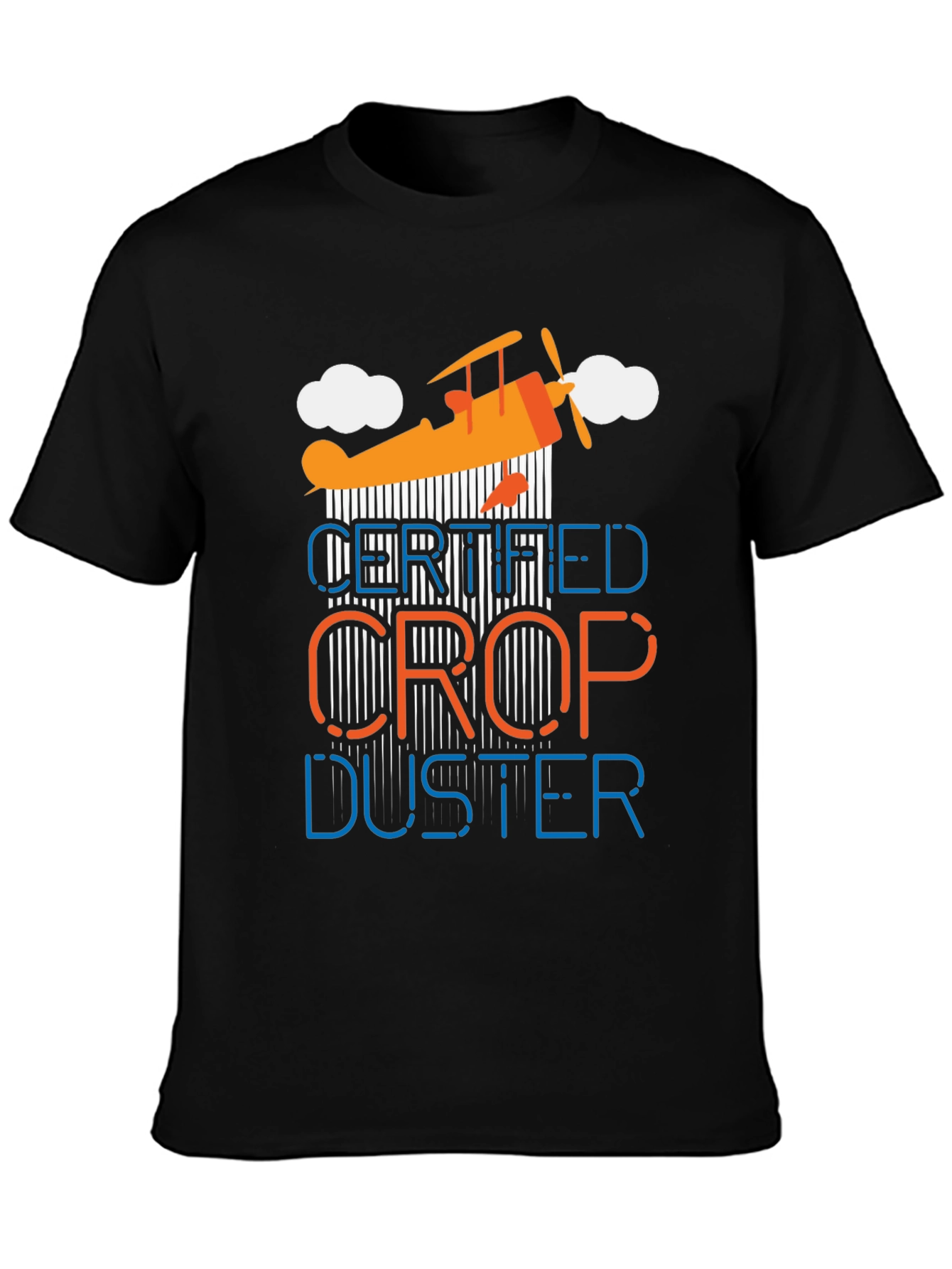 Black Certified Crop Duster Graphic T-Shirt view 3