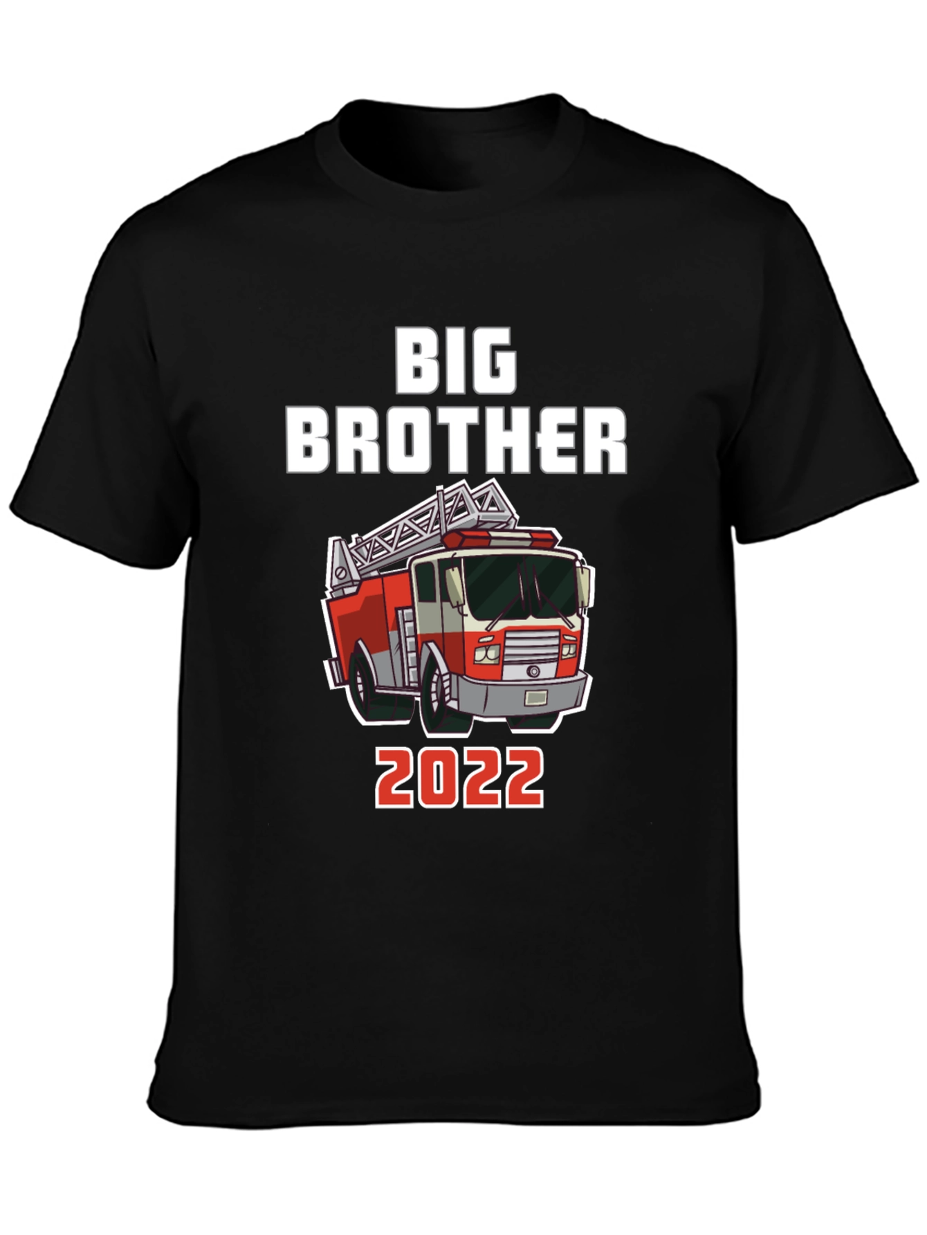 Black Big Brother Fire Truck 2022 T-Shirt view 3