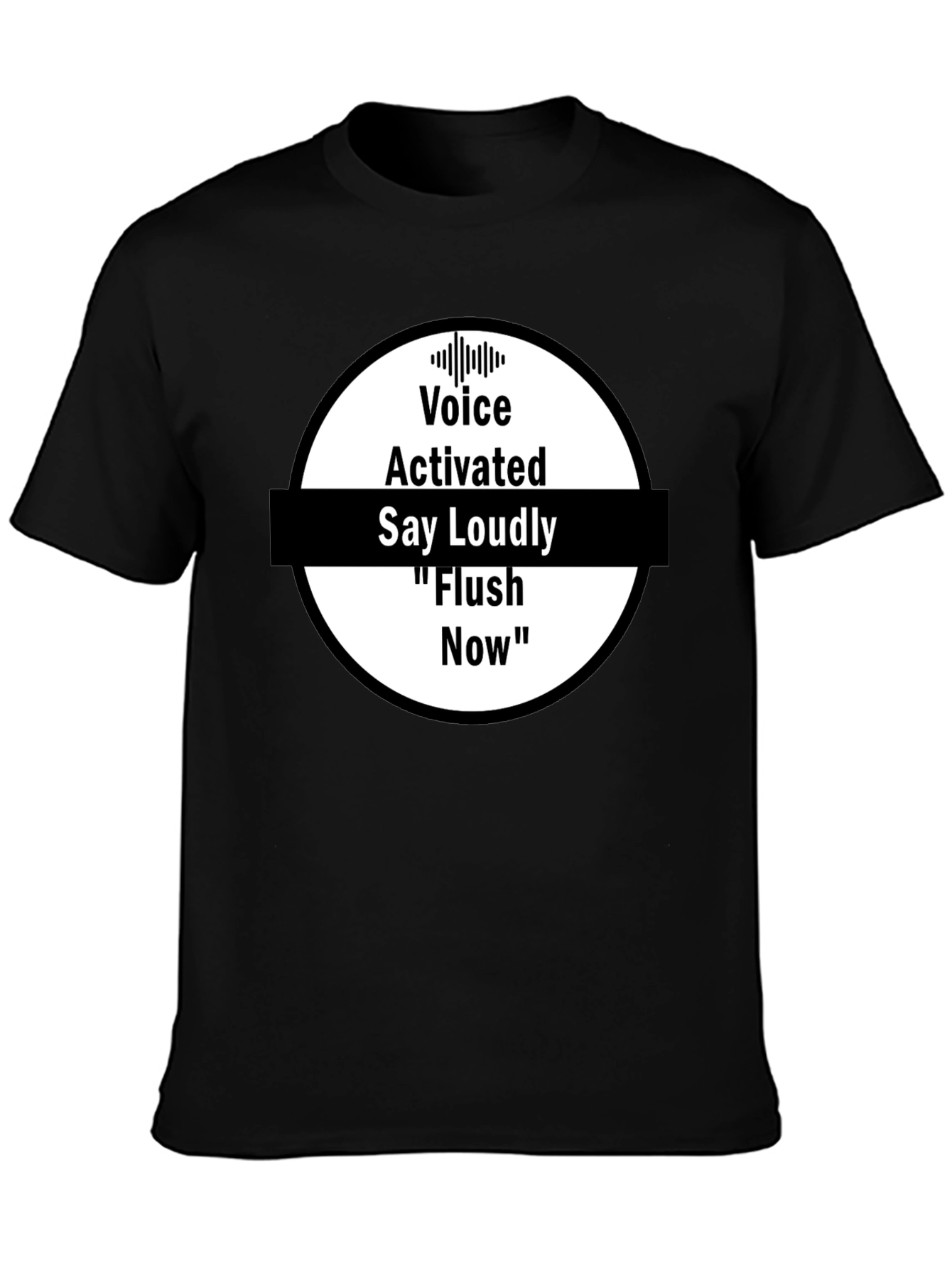 Black Voice Activated Flush Now T-Shirt - Black view 3