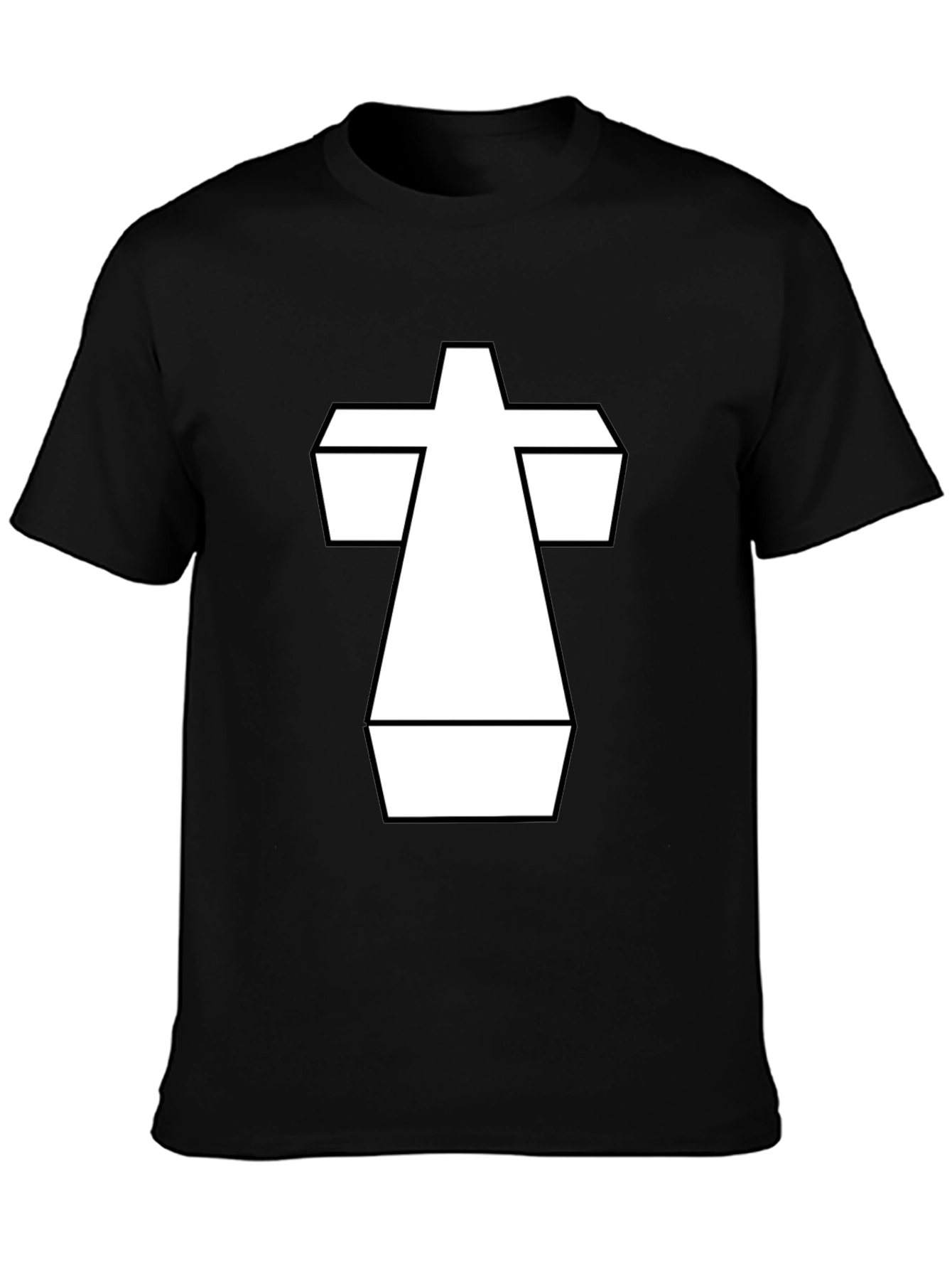 Black Abstract Graphic Black T-Shirt view 3