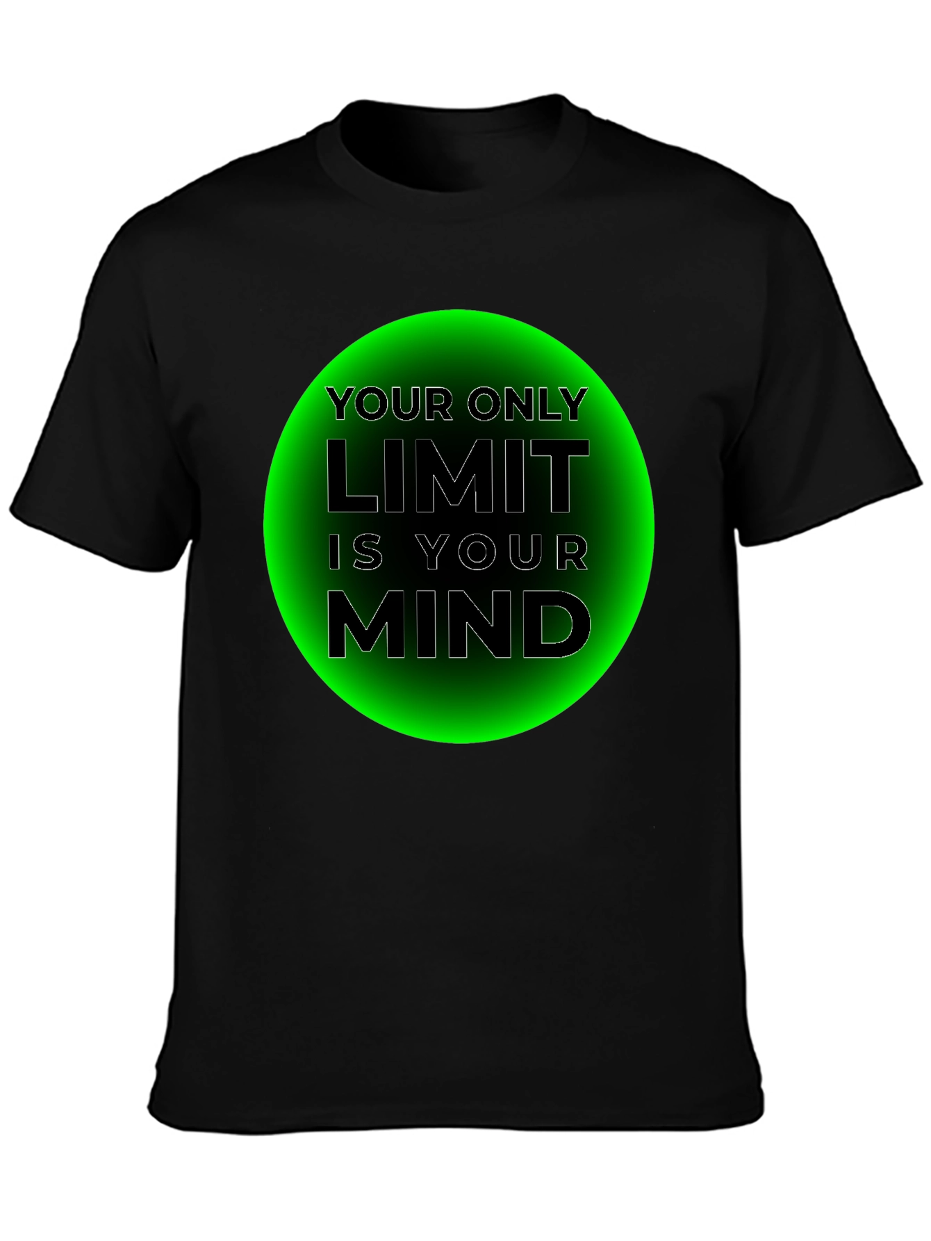 Black Limit is Your Mind Graphic T-Shirt view 3