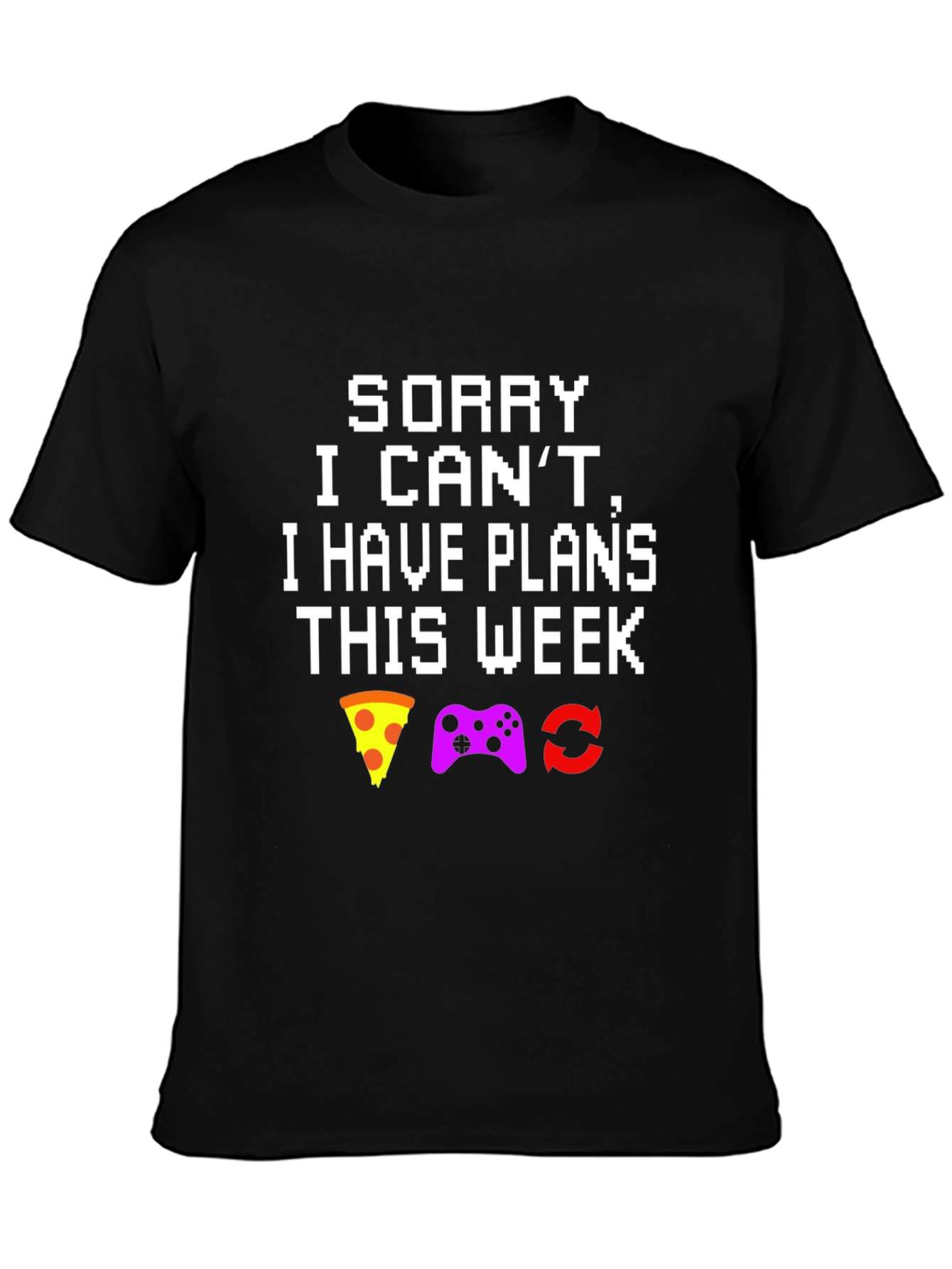 Black Gamer's "Busy" Black T-Shirt view 3