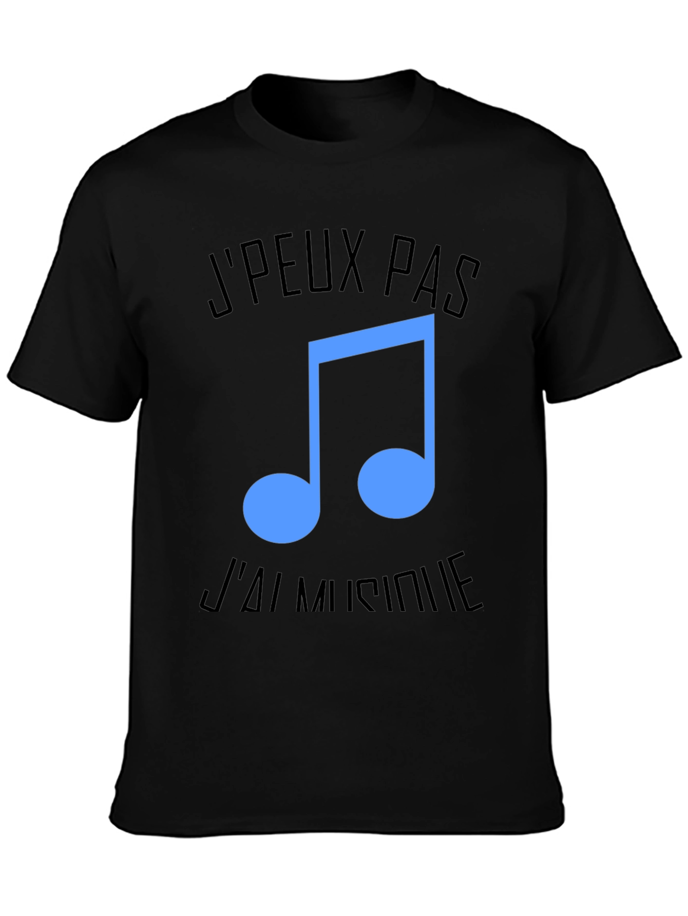 Black Music Lover Tee: "J'Peux Pas, J'ai Musique" view 3