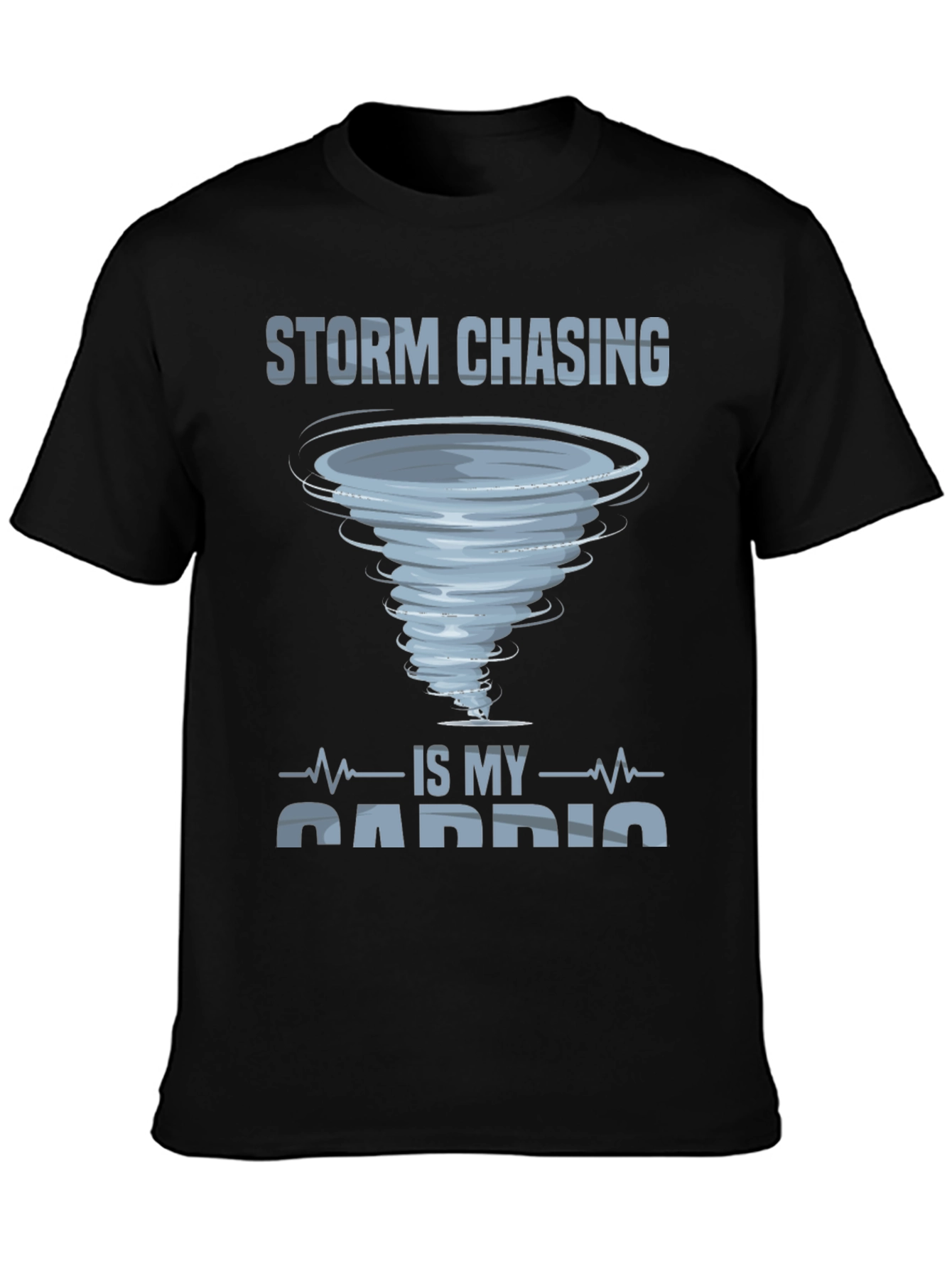Black Storm Chasing Cardio Graphic T-Shirt view 3