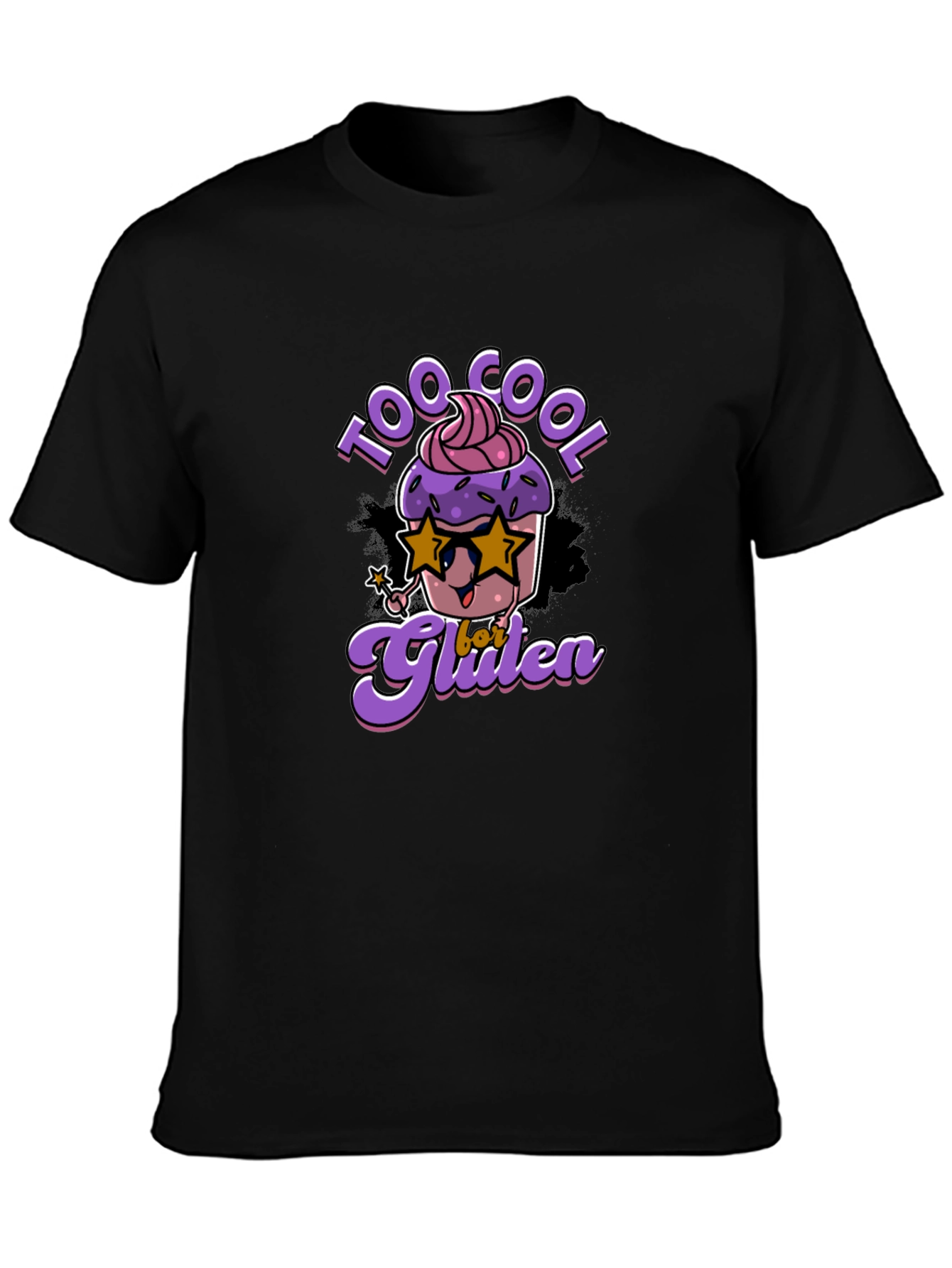 Black Too Cool for Gluten T-Shirt view 3