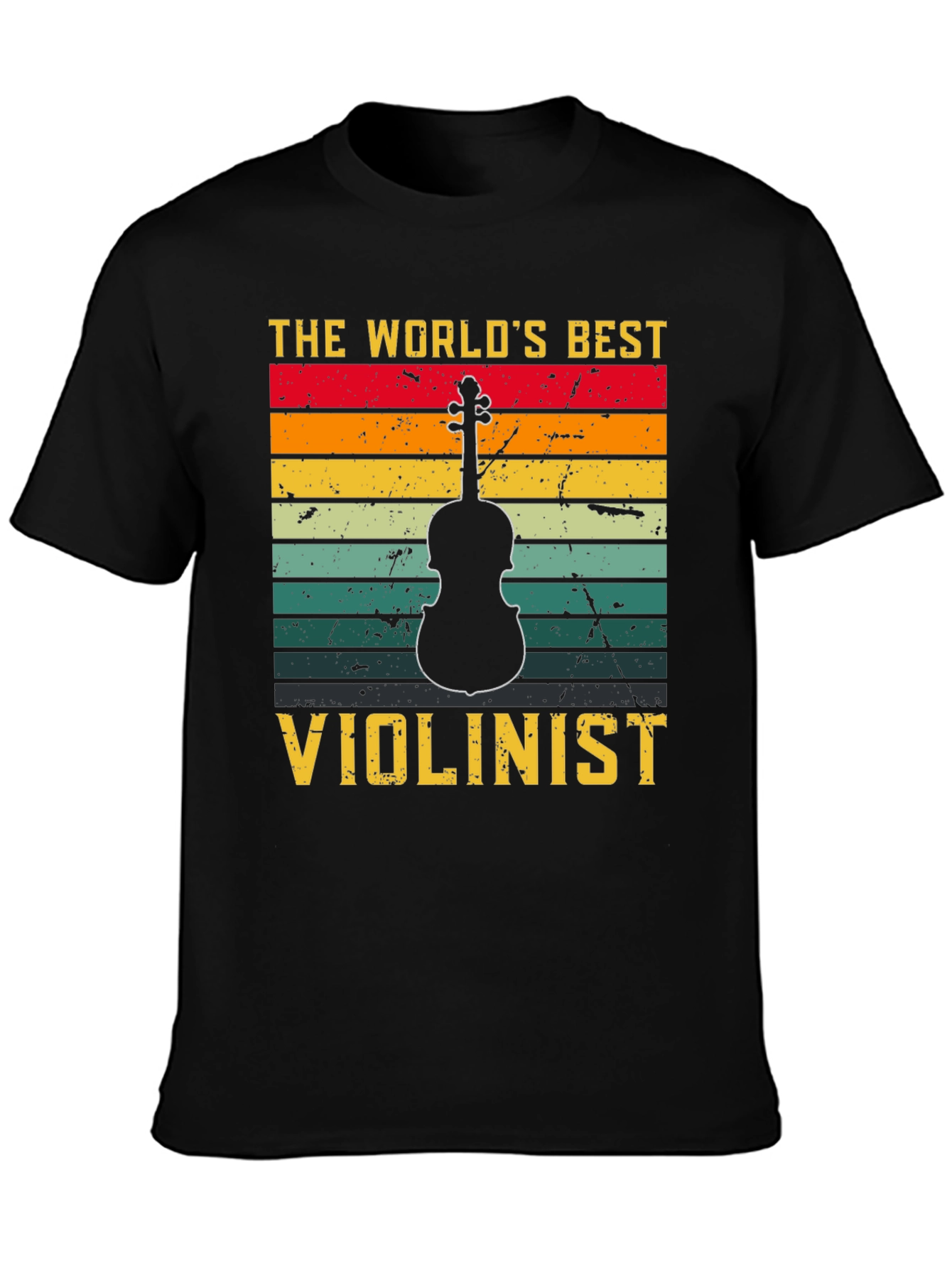 Black World's Best Violinist Graphic Tee view 3