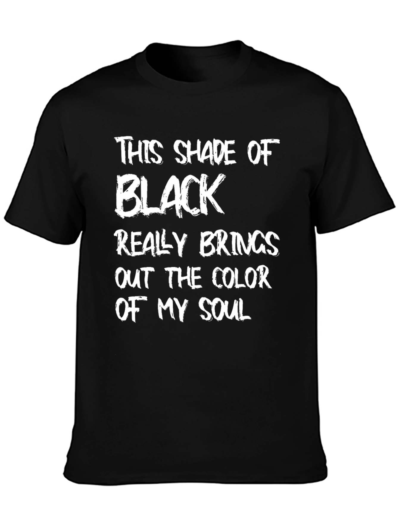Black Black Soul T-Shirt: Funny Graphic Tee for Men view 3