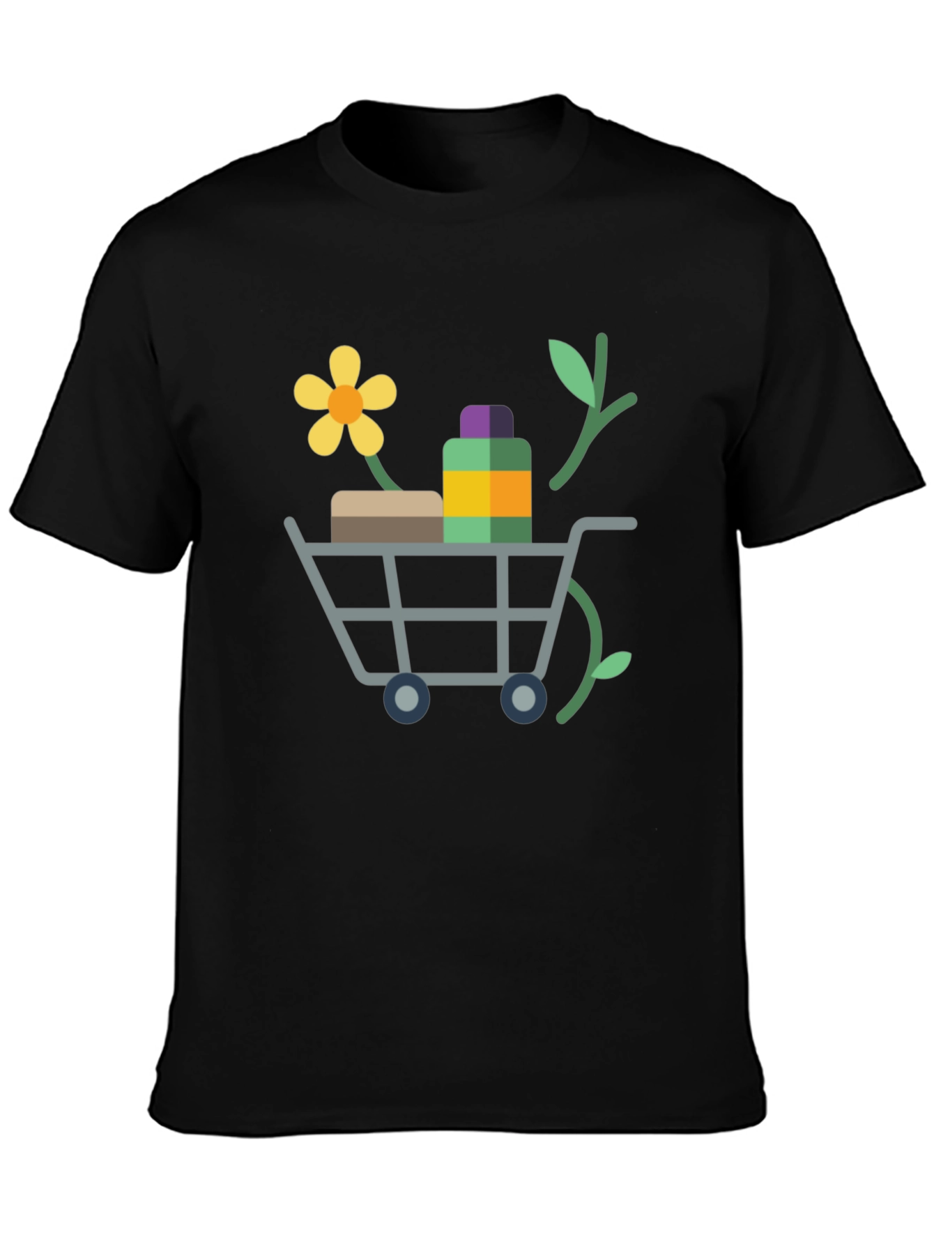 Eco-Friendly Shopping Cart Graphic Tee - 3