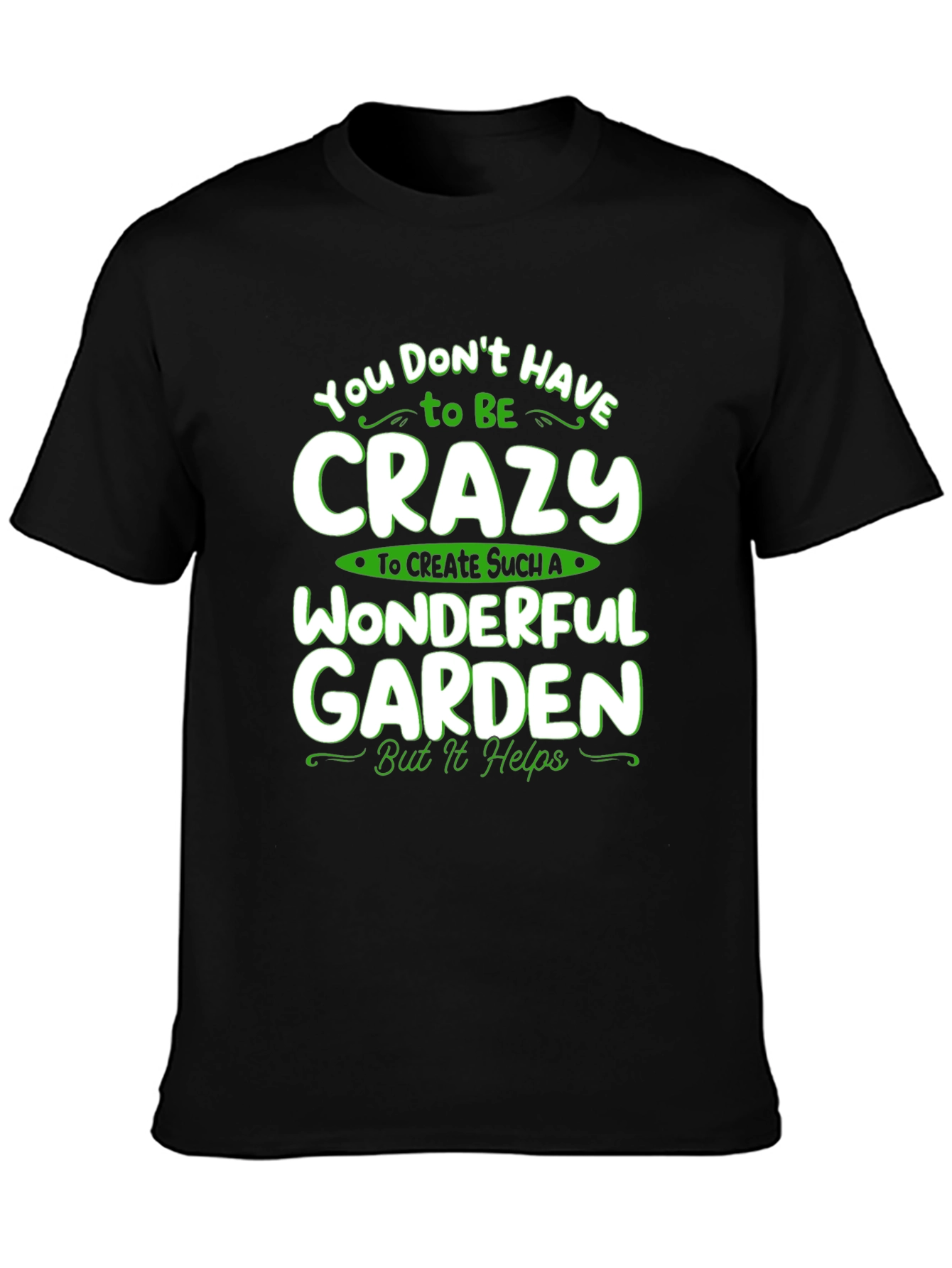 Black Crazy Wonderful Garden T-Shirt - Black view 3