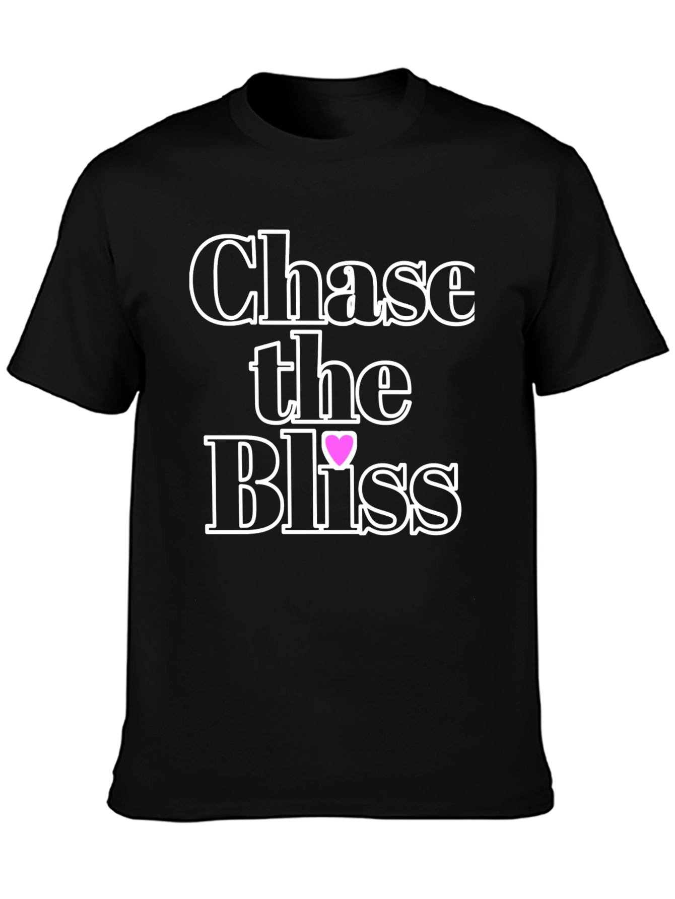 Black Chase the Bliss Graphic T-Shirt view 3